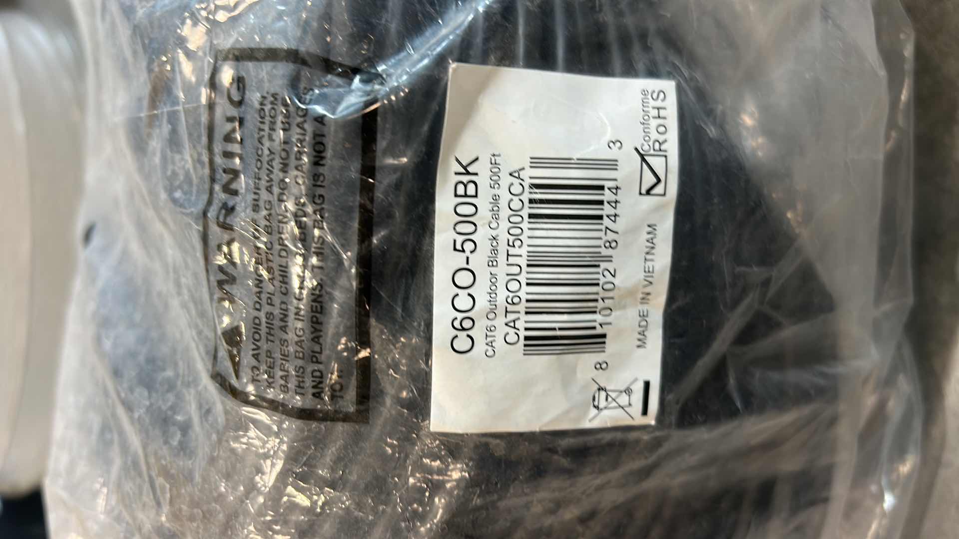 Photo 1 of 500 FT CAT6 OUTDOOR BLACK CABLE