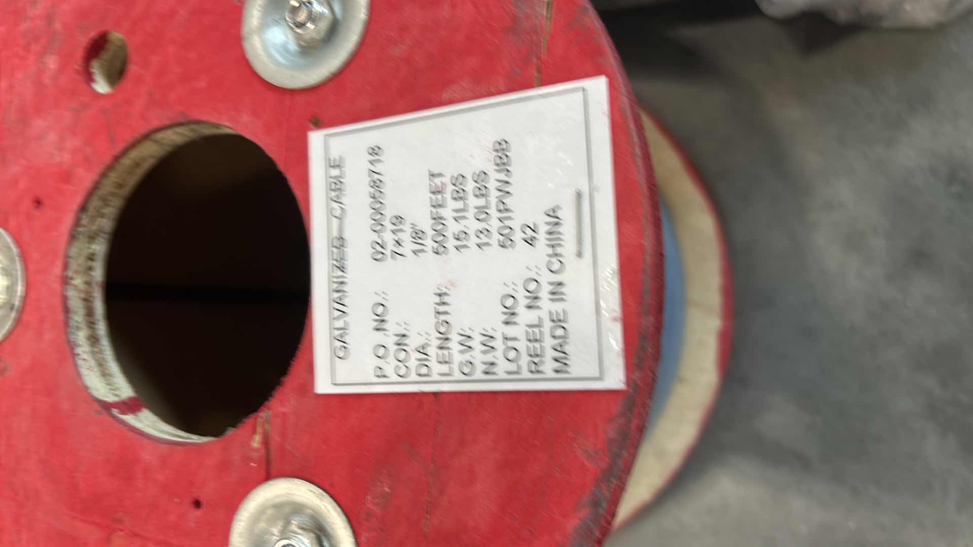 Photo 1 of 500 FT GALVANIZED CABLE