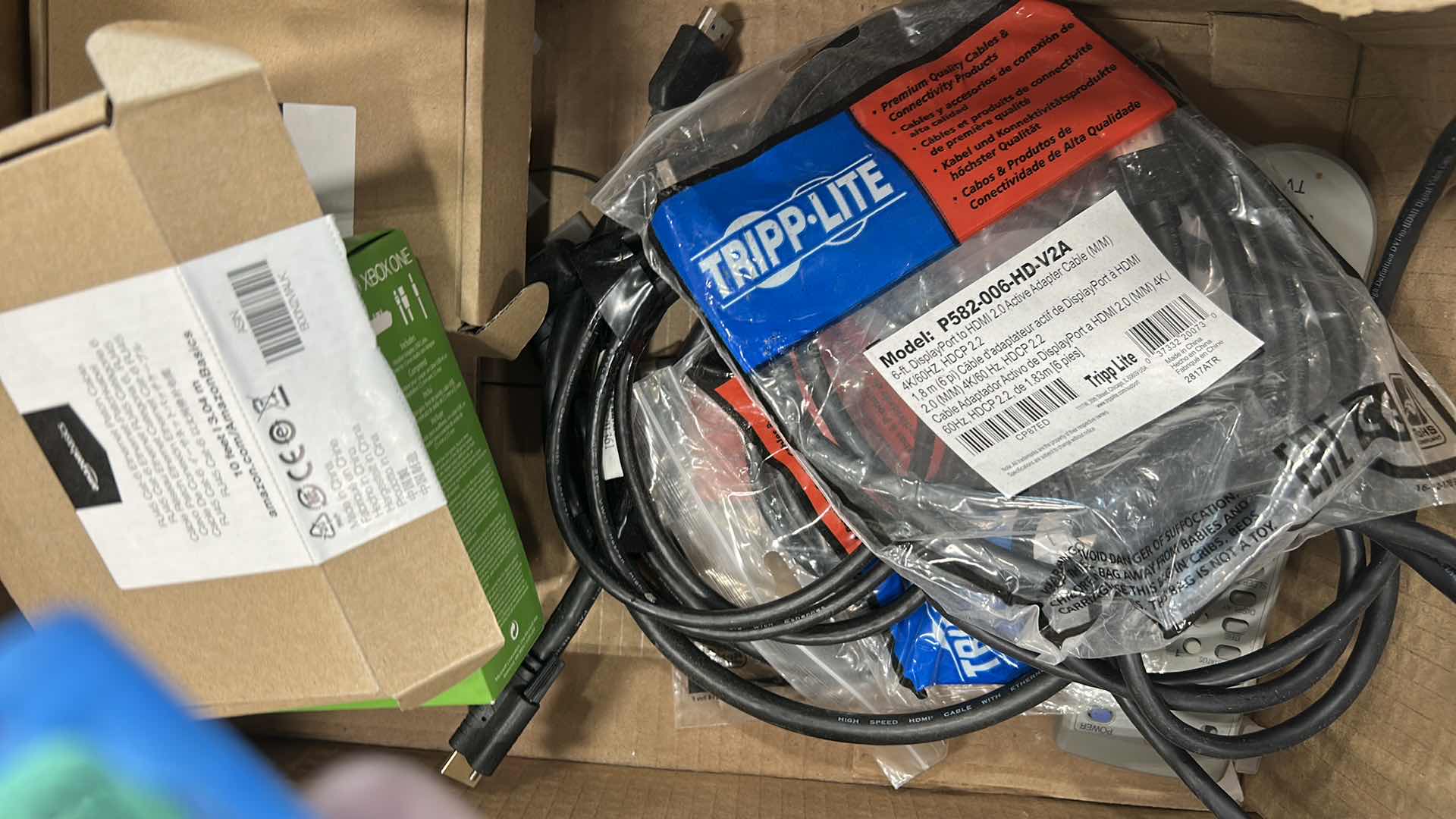 Photo 1 of BOX FULL OF CABLES AND ELECTRONICS