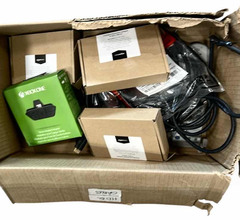 Photo 1 of BOX FULL OF CABLES AND ELECTRONICS