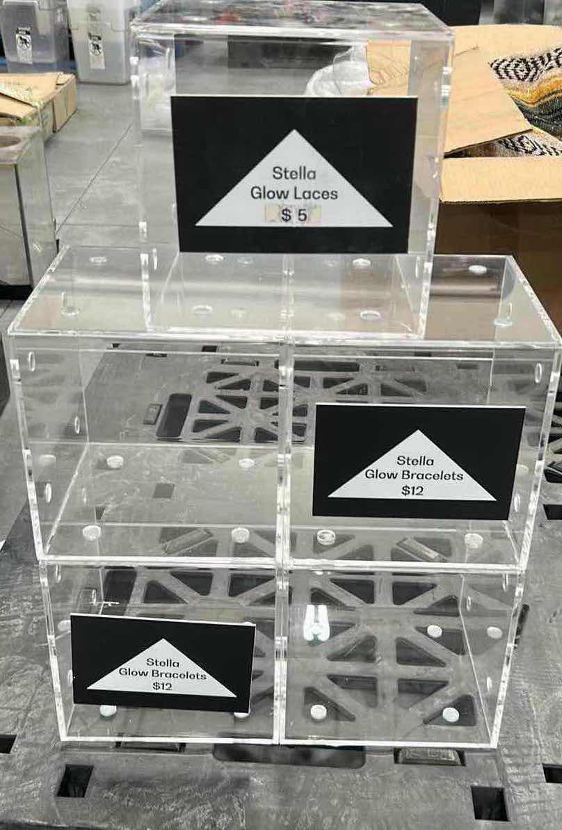 Photo 1 of 5- LUCITE DISPLAY MAGNETIC CUBES 8" X 8"