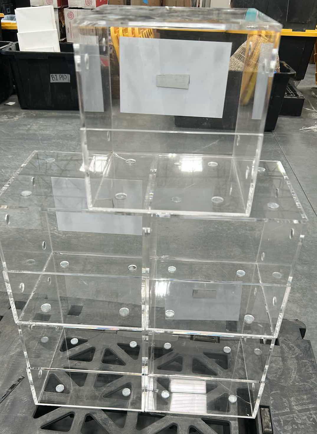 Photo 1 of 5- LUCITE DISPLAY MAGNETIC CUBES 8" X 8"