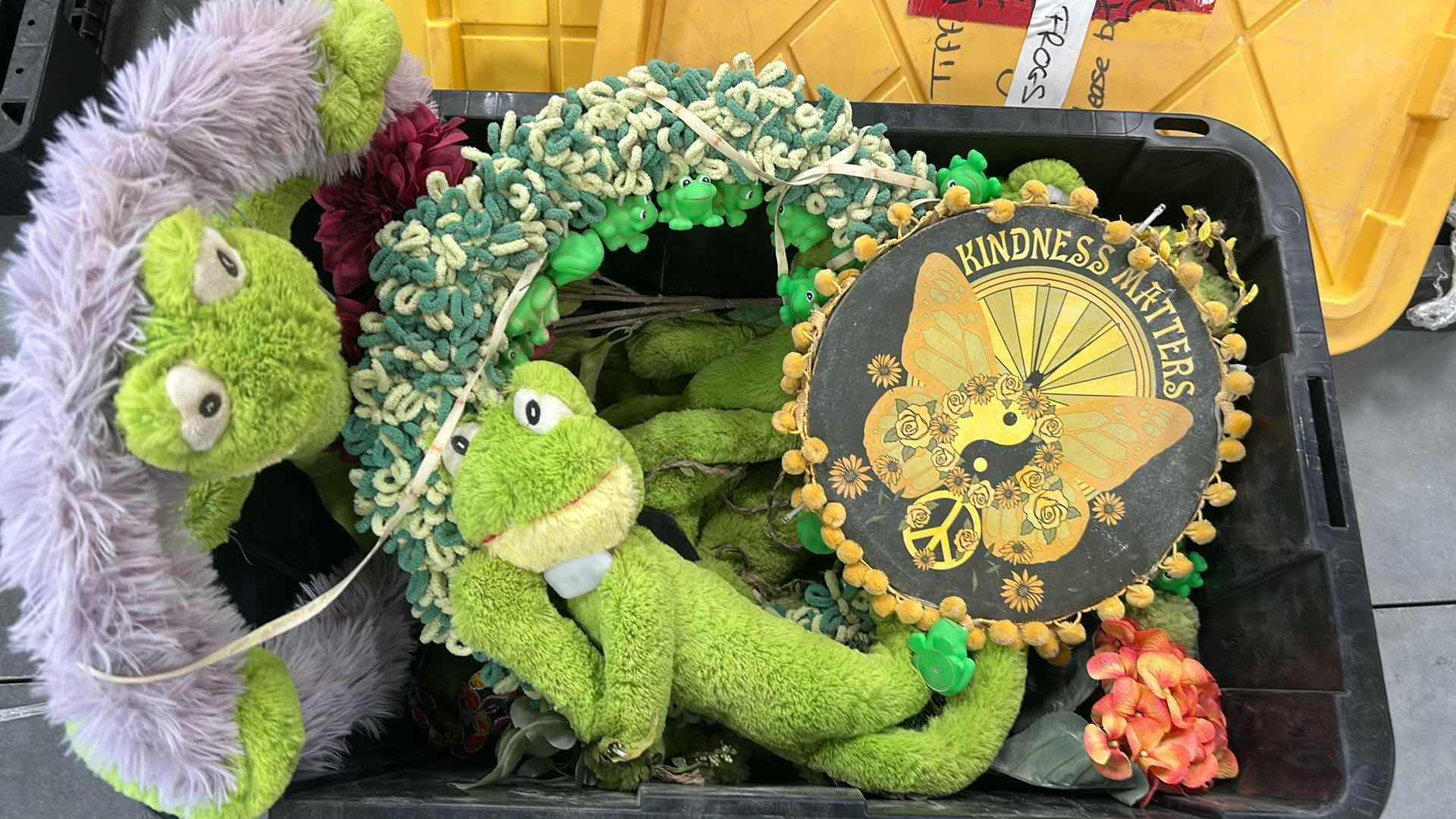 Photo 1 of CONTENTS OF CONTAINER STUFFED FROGS