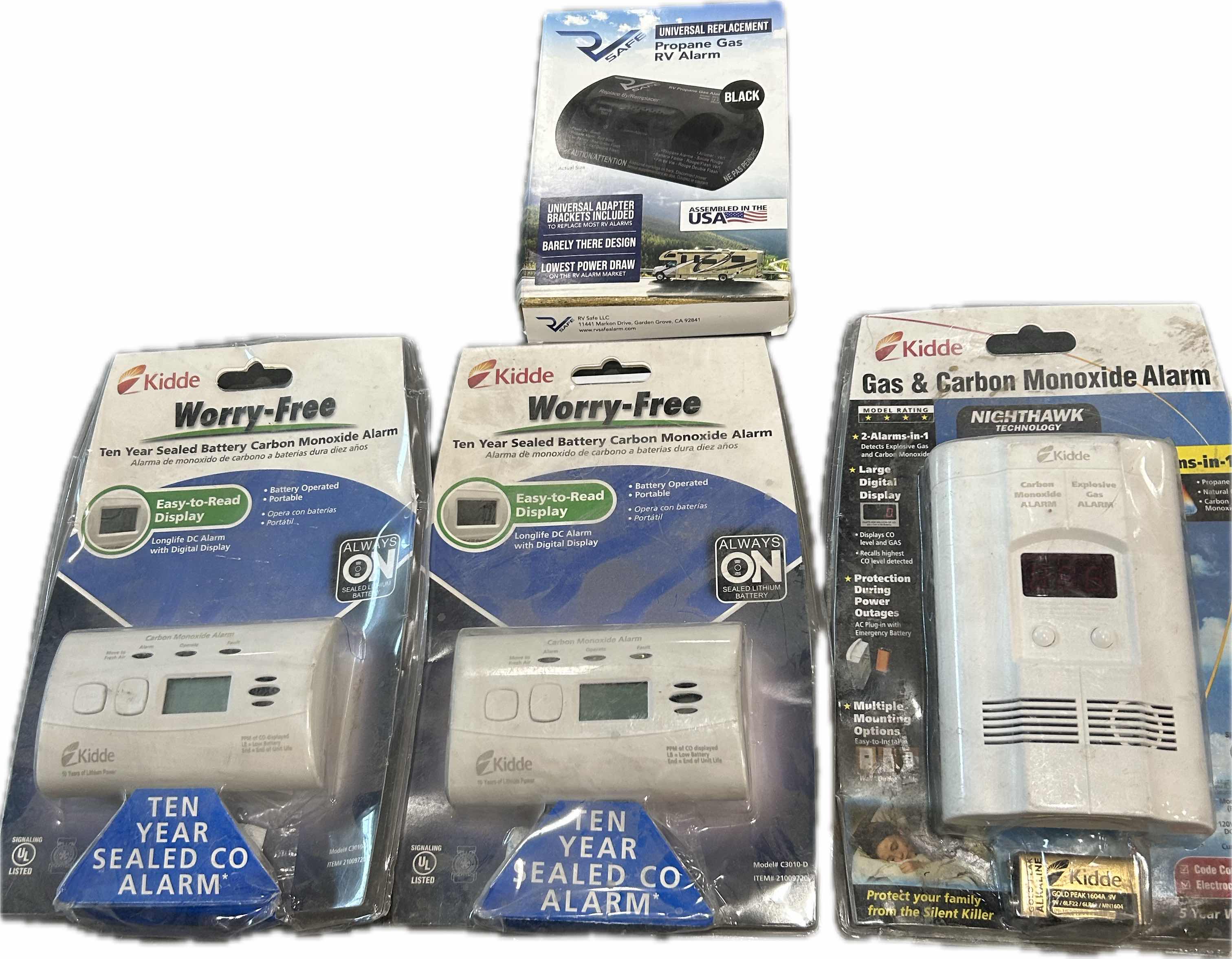 Photo 1 of 3- KIDDIE WORRY FREE CO ALARM AND PROPANE GAS RV ALARM