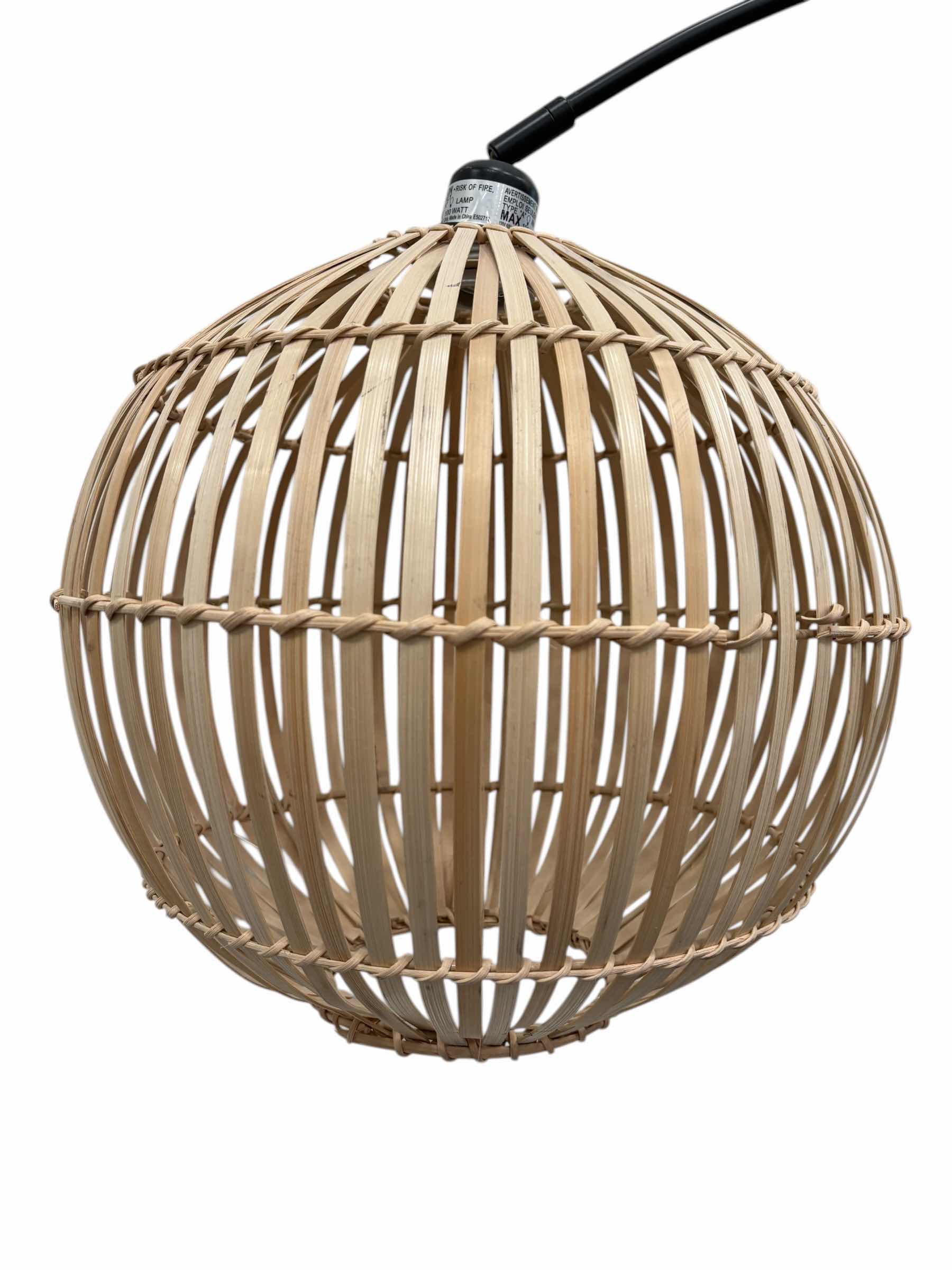 Photo 1 of CURVED ARM W CANE LIGHT FLOOR LAMP H72”