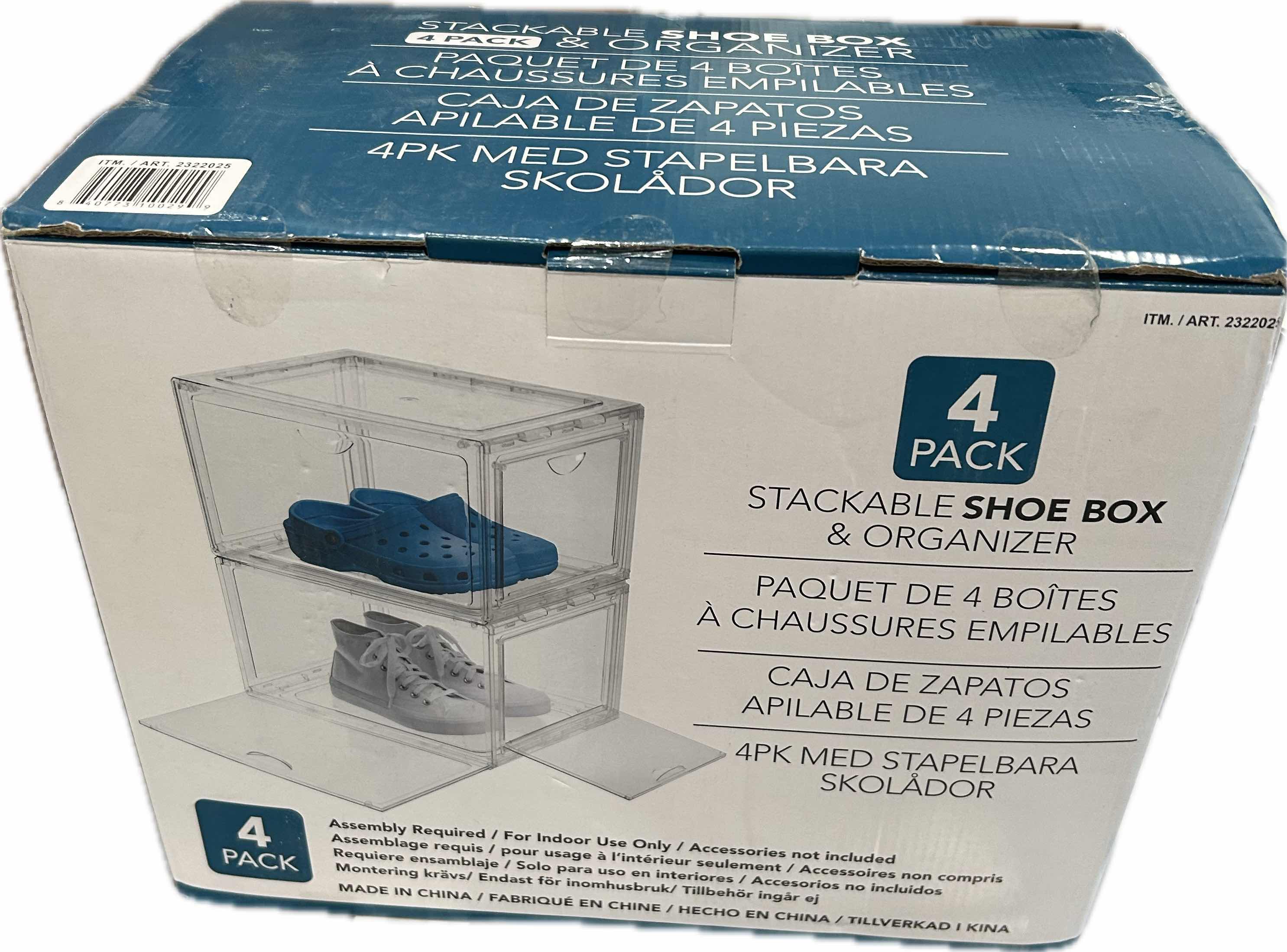 Photo 1 of 4 PACK STACKABLE SHOE BOX & ORGANIZER