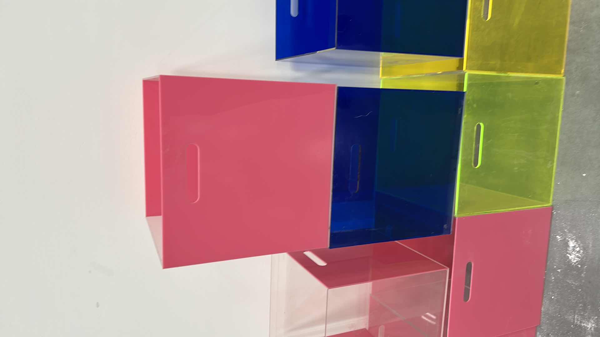 Photo 1 of 9- VIBRANT STORAGE CONTAINERS COLORFUL ACRYLIC STORAGE BINS