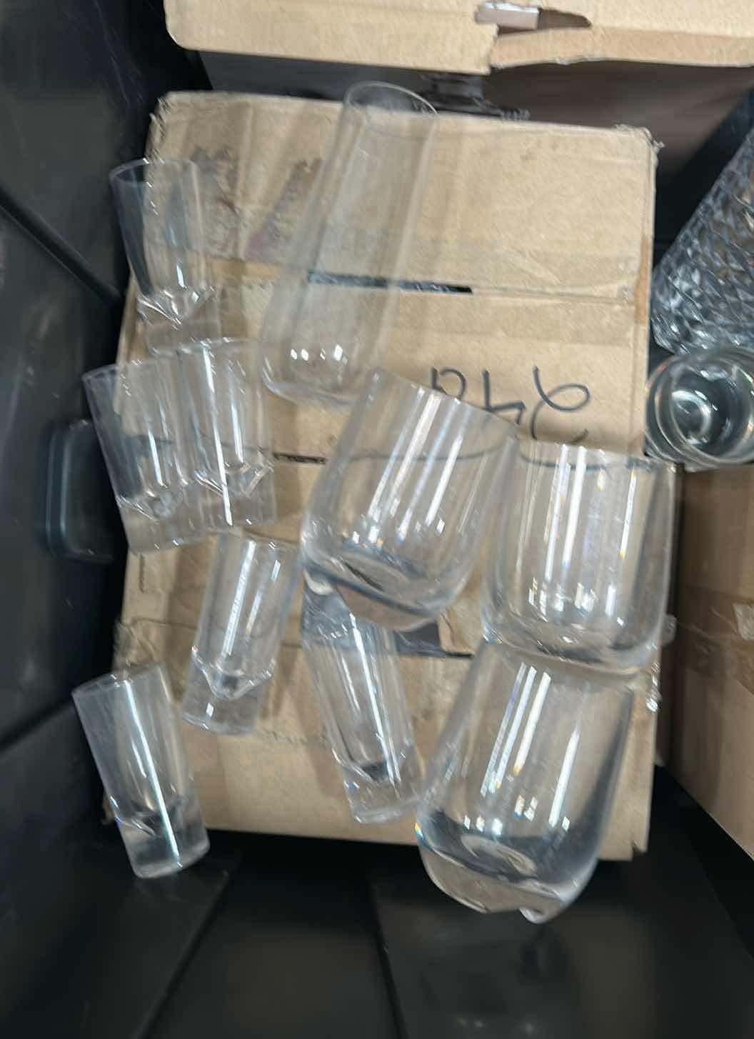 Photo 1 of CONTENTS OF CONTAINER ACRYLIC GLASSWARE