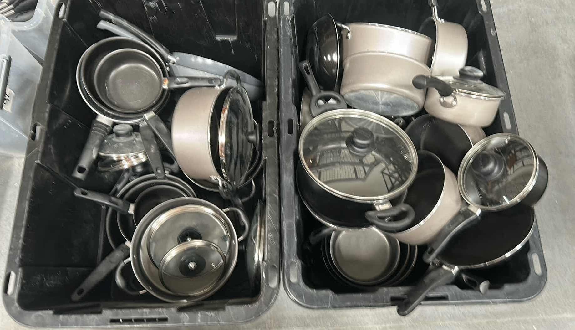 Photo 1 of 2- CONTENTS OF CONTAINERS POTS PANS LIDS