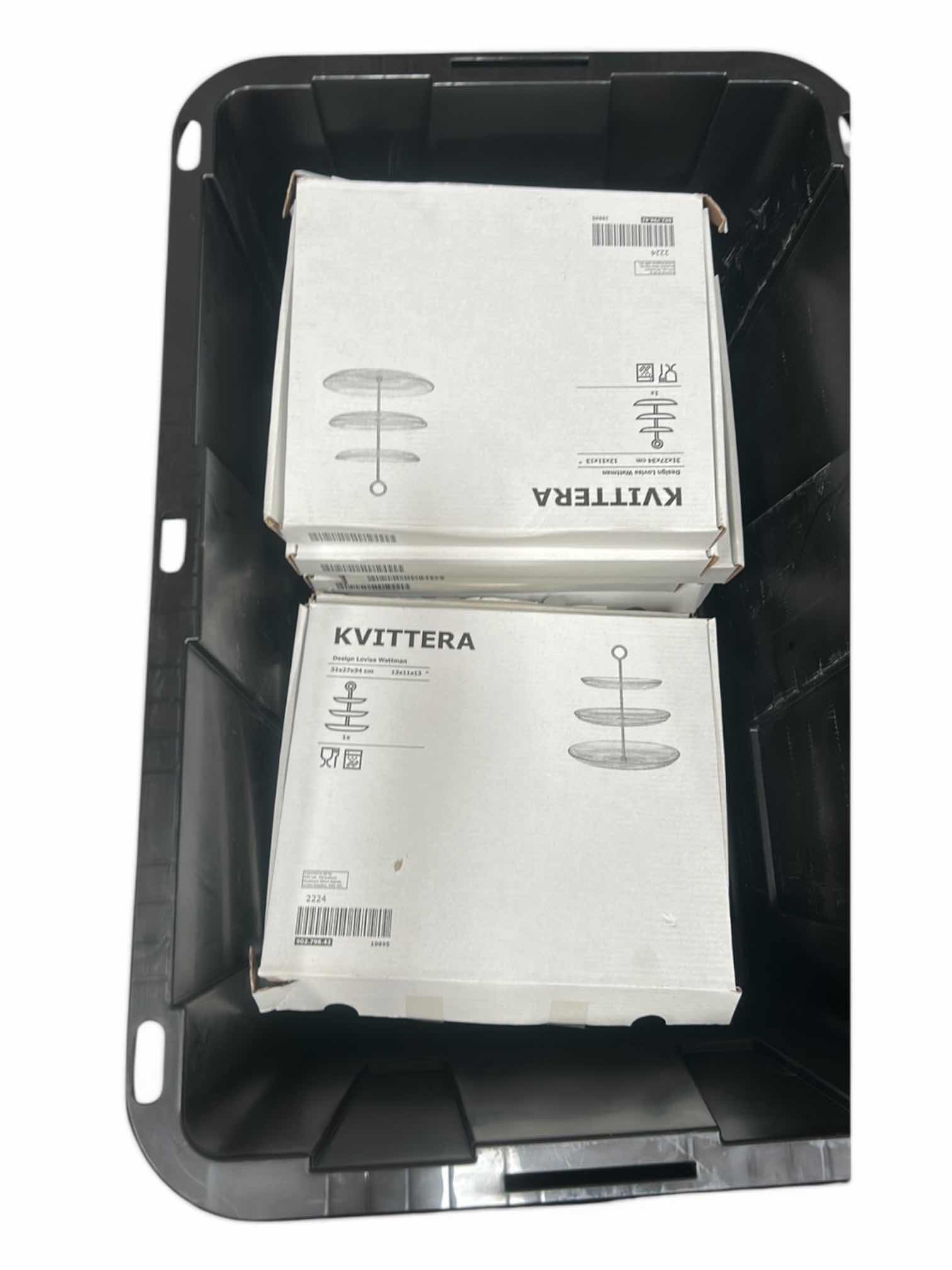 Photo 1 of 12 NEW BOXED IKEA KVITTERA 3 TIER CLEAR GLASS AND STAINLESS STEEL SERVING STANDS