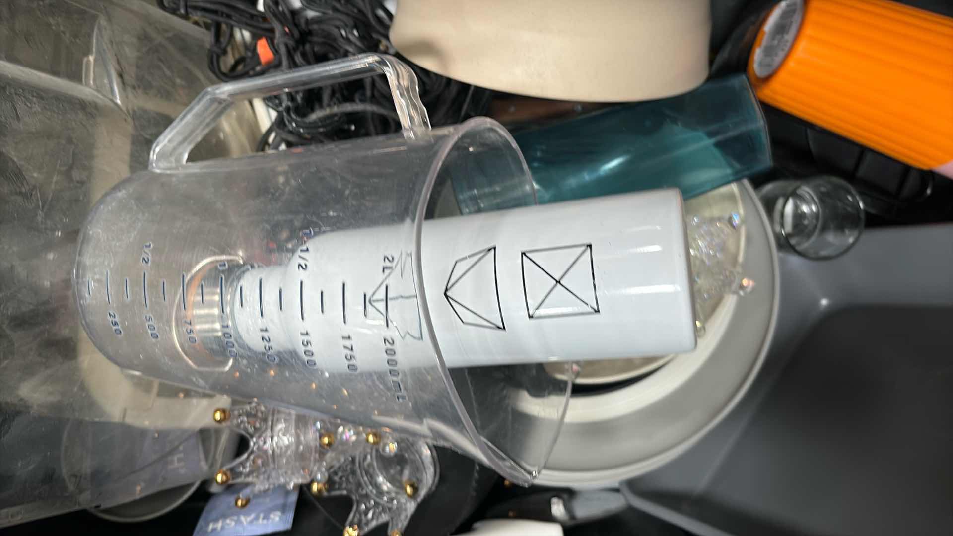 Photo 1 of CONTAINER OF PLASTIC KITCHEN TRAYS AND DINNERWARE