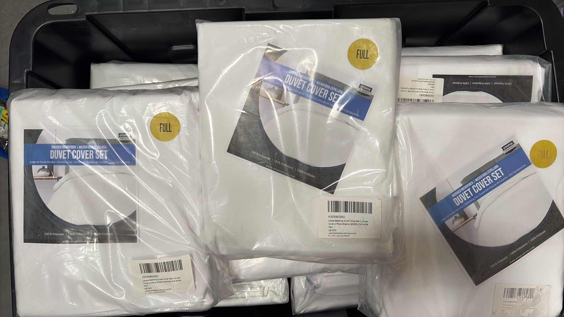 Photo 1 of NEW CONTAINER OF DUVET COVER MICROFIBER SET FULL SIZE