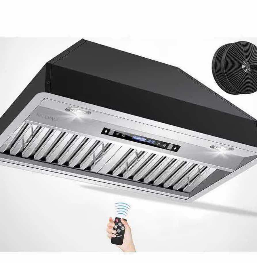 Photo 1 of NIB EALLMALL KF21-36 STAINLESS STEEL BLACK COATING BUILT IN RANGE HOOD