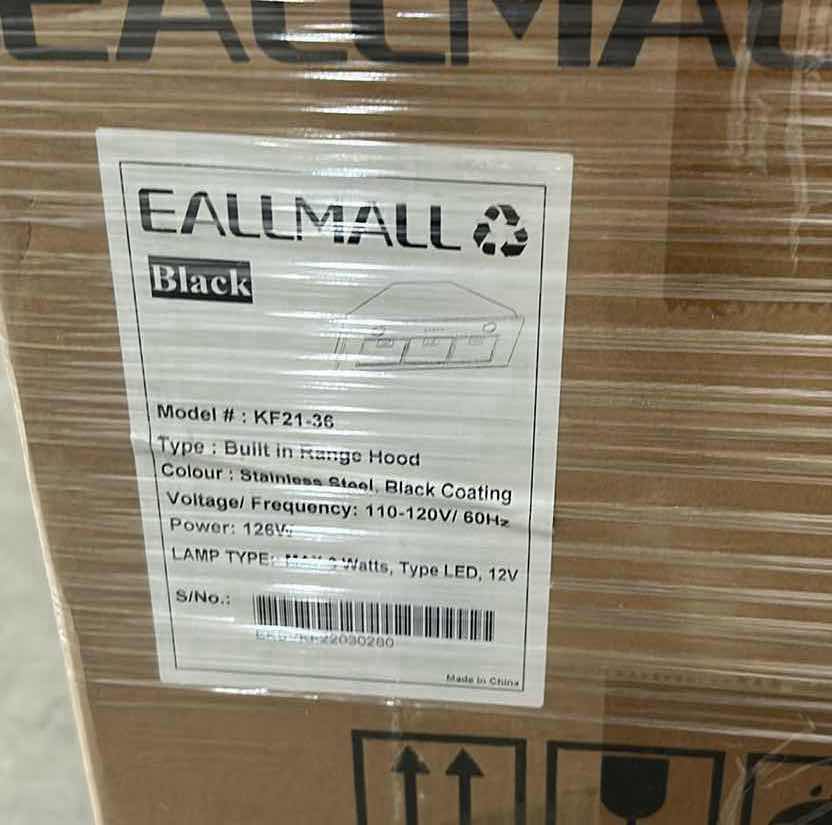Photo 1 of NIB EALLMALL KF21-36 STAINLESS STEEL BLACK COATING BUILT IN RANGE HOOD