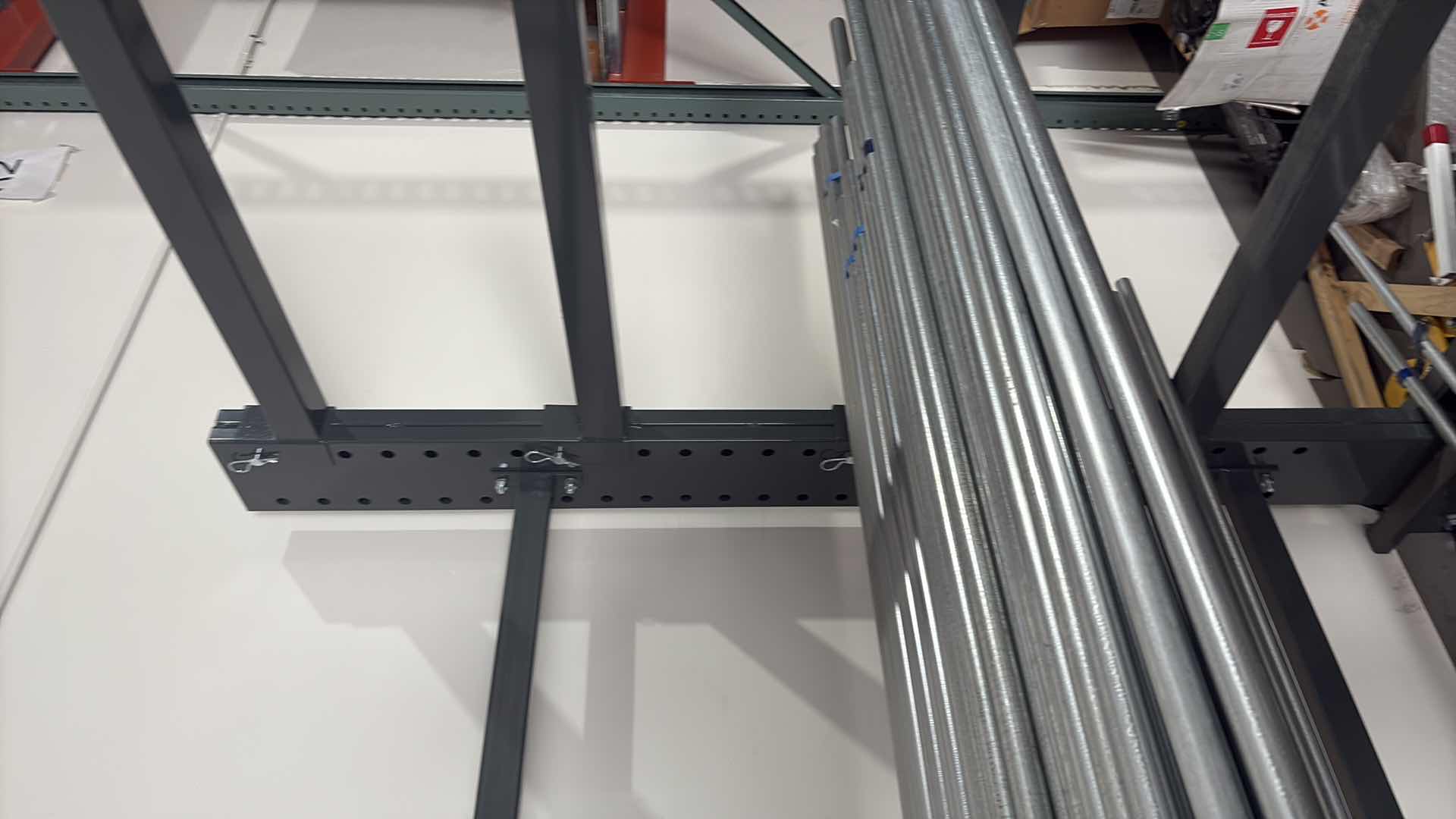 Photo 1 of ADJUSTABLE COMMERCIAL PIPE RACK  W75" H85" (CONTENTS NOT INCLUDED) 