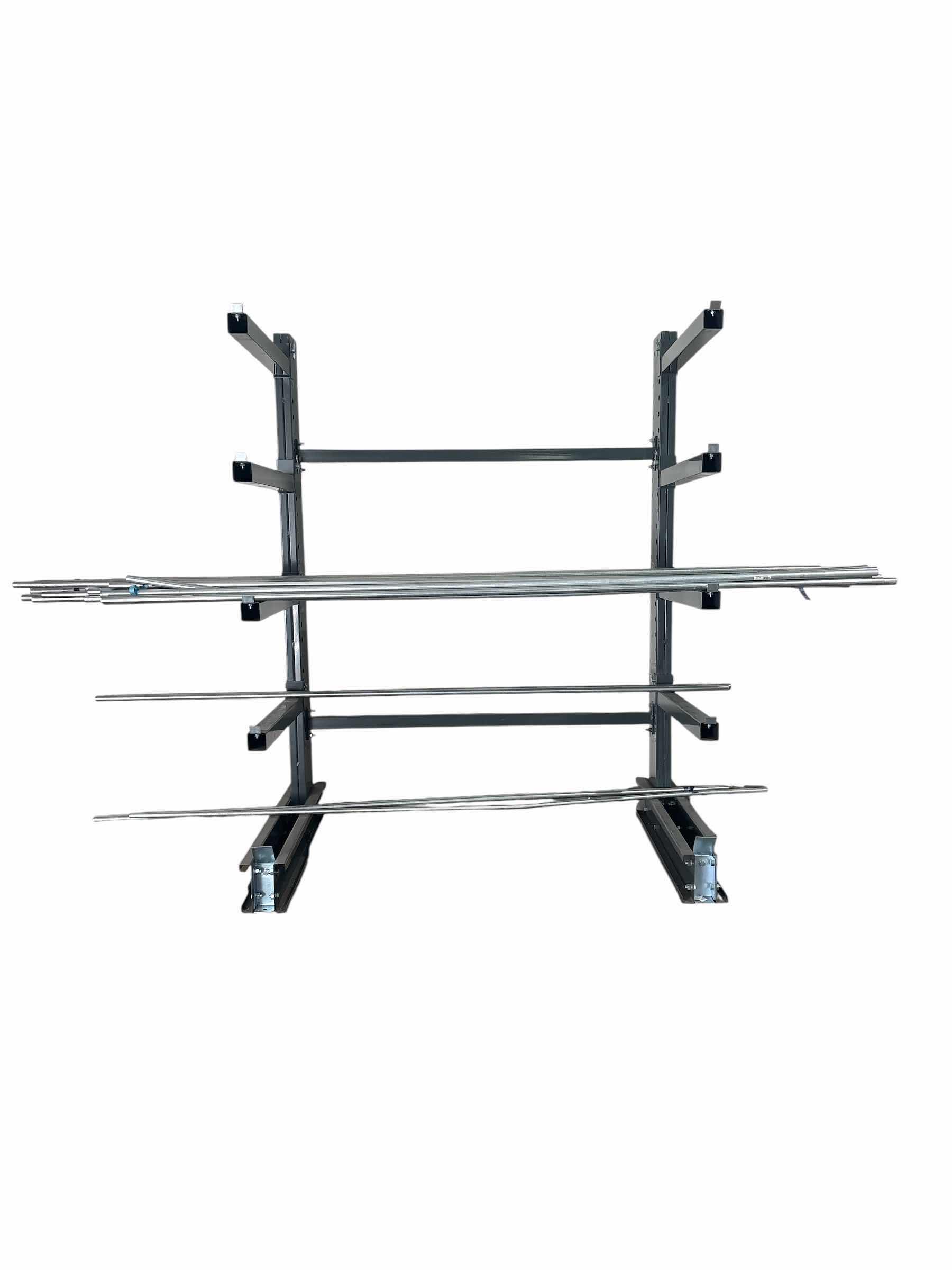 Photo 1 of ADJUSTABLE COMMERCIAL PIPE RACK  W75" H85" (CONTENTS NOT INCLUDED) 