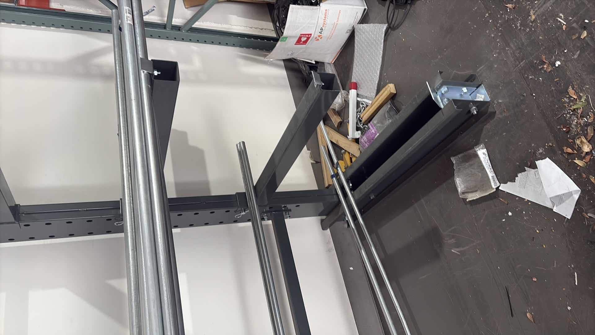 Photo 1 of ADJUSTABLE COMMERCIAL PIPE RACK  W75" H85" (CONTENTS NOT INCLUDED) 