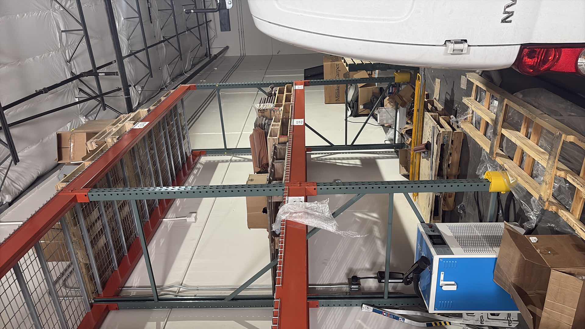 Photo 1 of COMMERCIAL STORAGE RACKS HEAVY DUTY 3 SECTION CONTENTS NOT INCLUDED 36FT” X  4FT” X 12FT”H