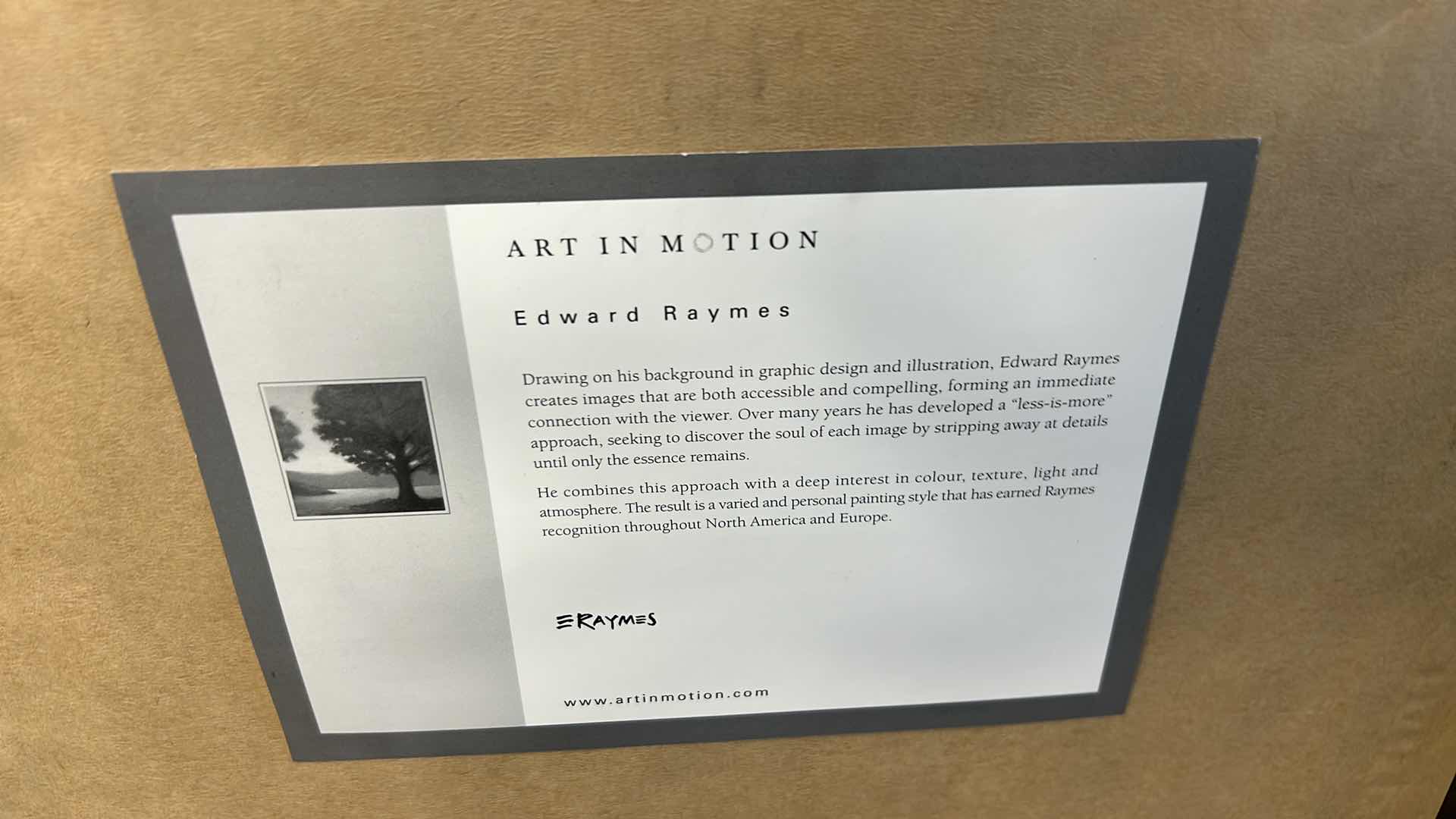 Photo 1 of 3 FRAMED LANDSCAPE ARTWORK 13 1/2” x H16”