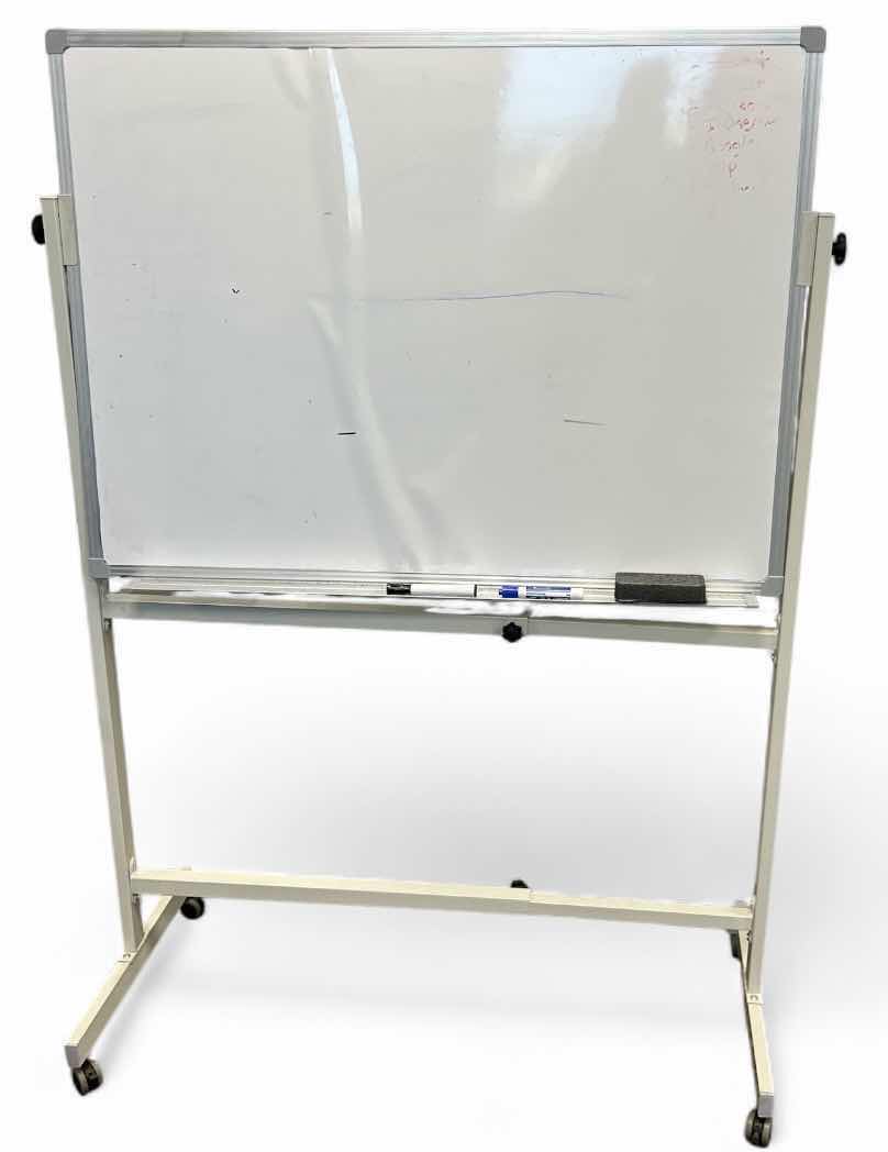 Photo 1 of VIZ-PRO WHITE BOARD 47” x H32” ON ROLLING STAND