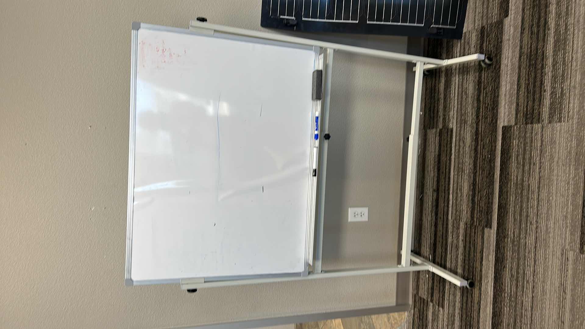 Photo 1 of VIZ-PRO WHITE BOARD 47” x H32” ON ROLLING STAND