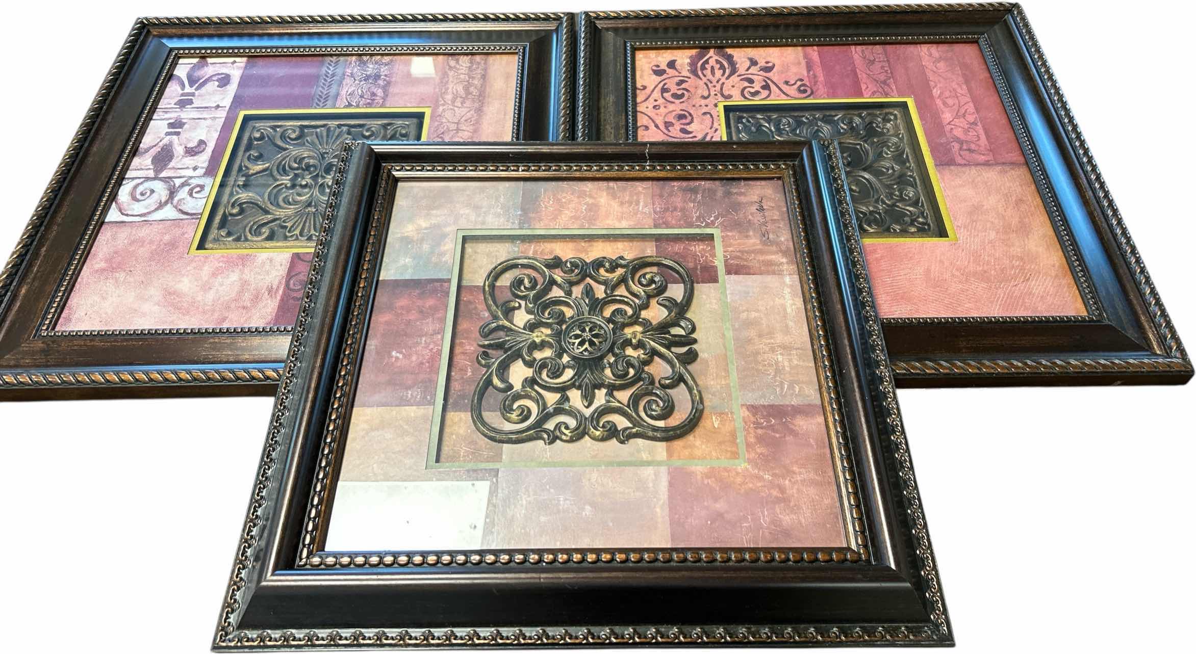 Photo 1 of 3 FRAMED SHADOW BOX ARTWORK PIECES LARGEST 19” x 19”