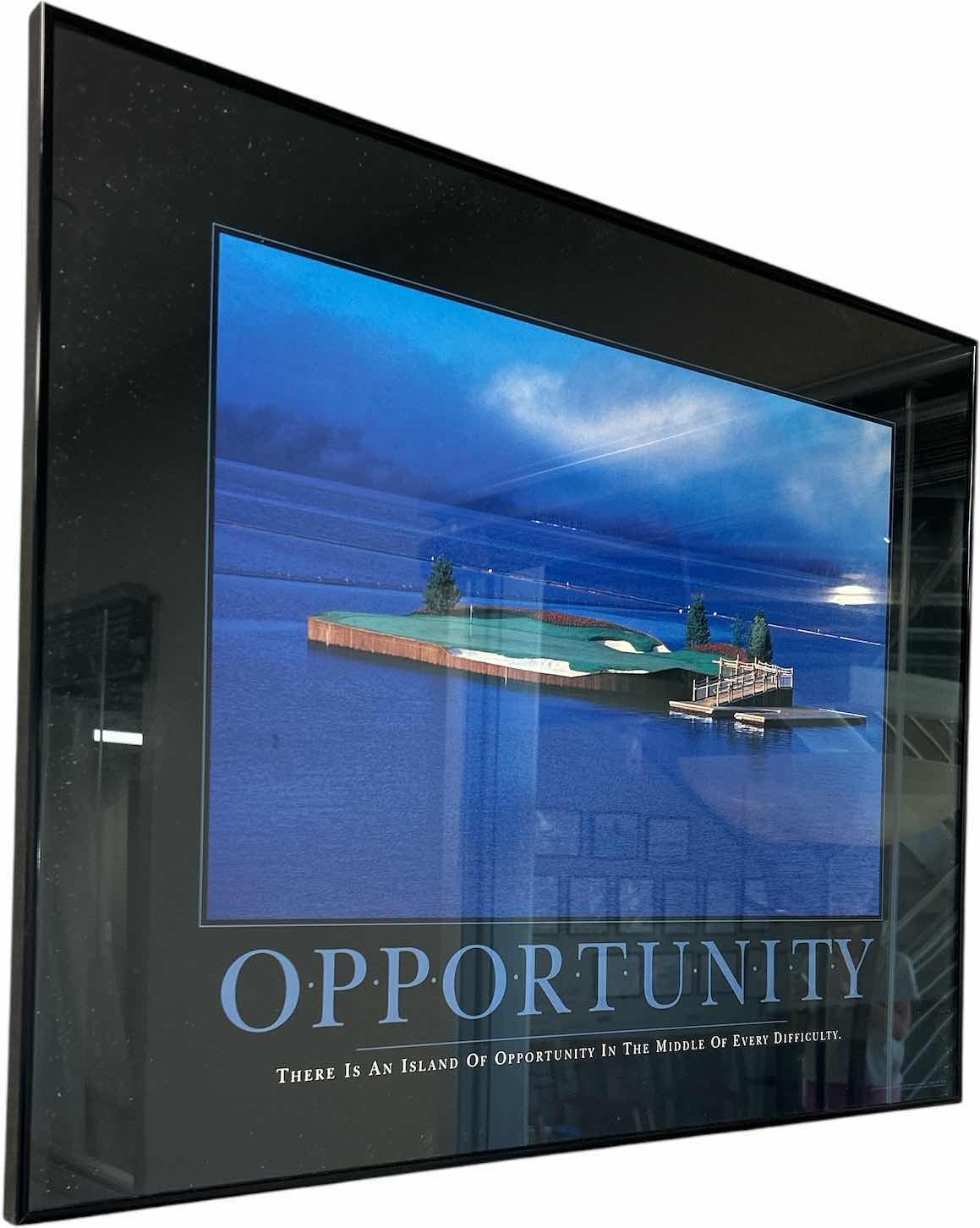Photo 1 of FRAMED POSTER MOTIVATIONAL ARTWORK, OPPORTUNITY 30“ x H24“