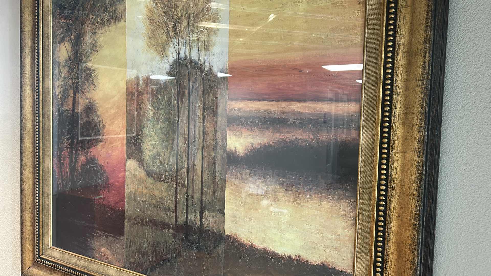 Photo 1 of GOLD FRAMED PRINT GREGORY WILLIAMS ARTWORK 48" X 42"