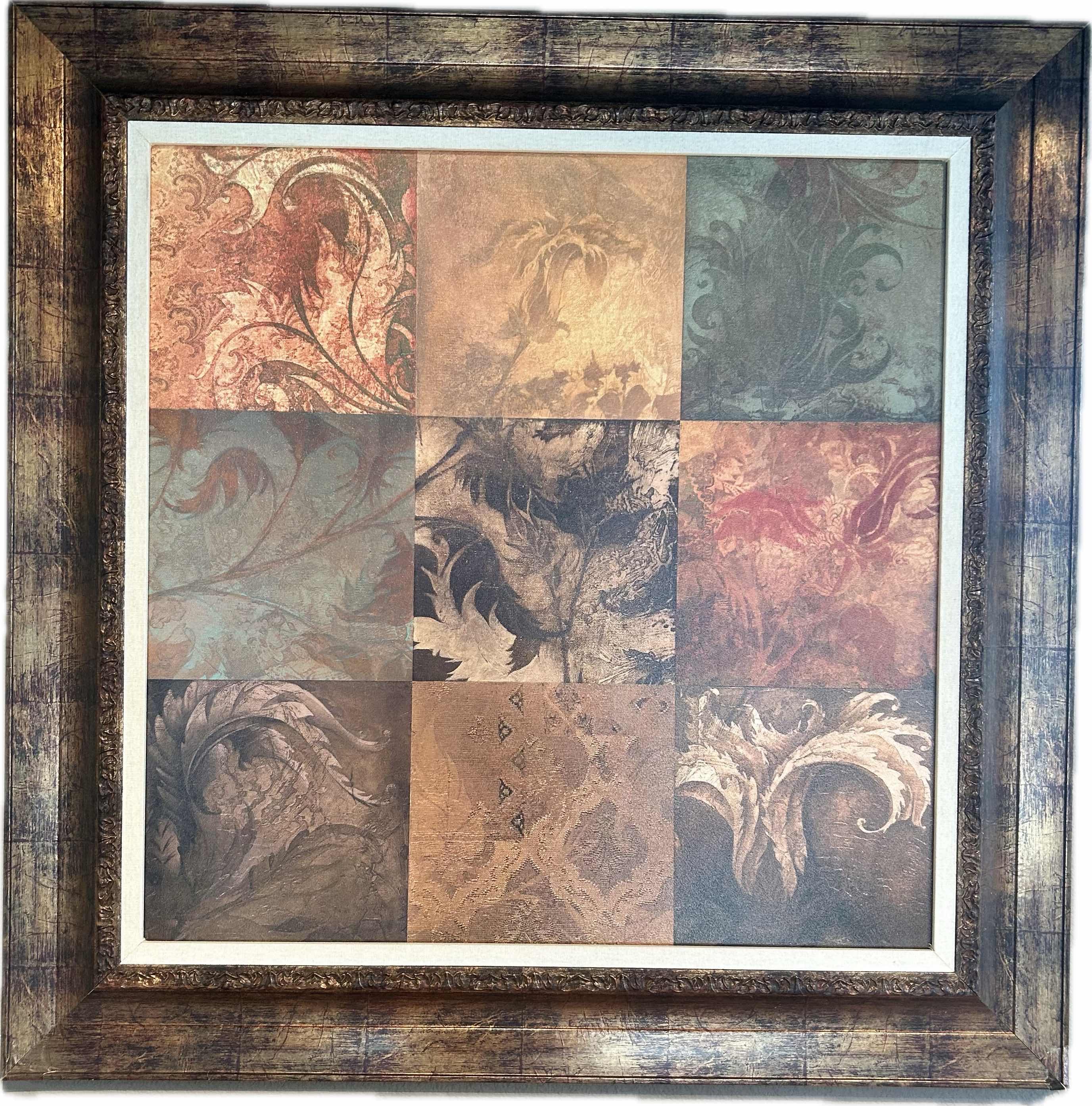 Photo 1 of GOLD FRAMED ARTWORK 36" X 36"
DAMAGED CORNER