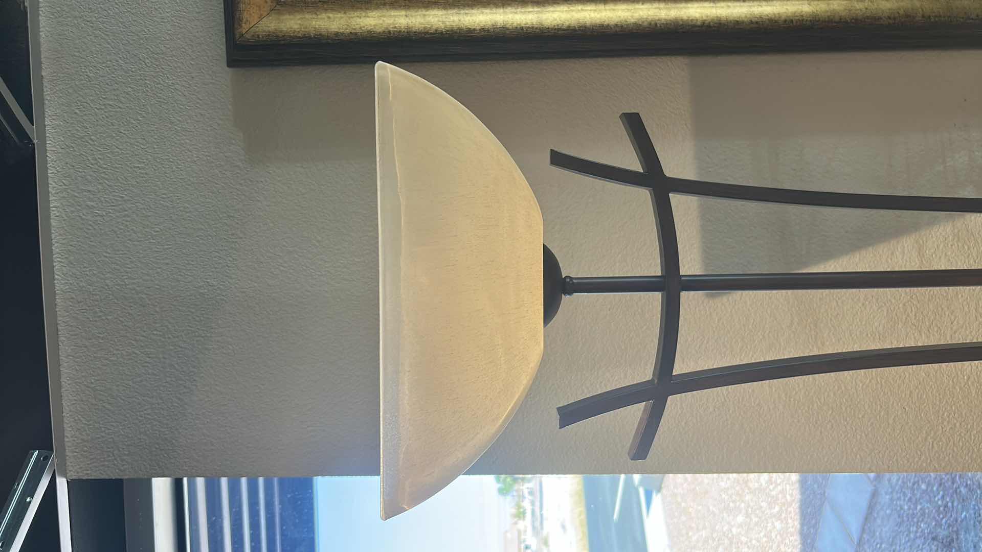 Photo 1 of METAL FLOOR LAMP W TULIP SHADE H 6 FT