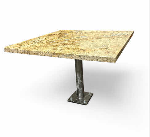 Photo 1 of METAL BASE GRANITE TOP TABLE 42“ x 42“ x H30 1/2“
