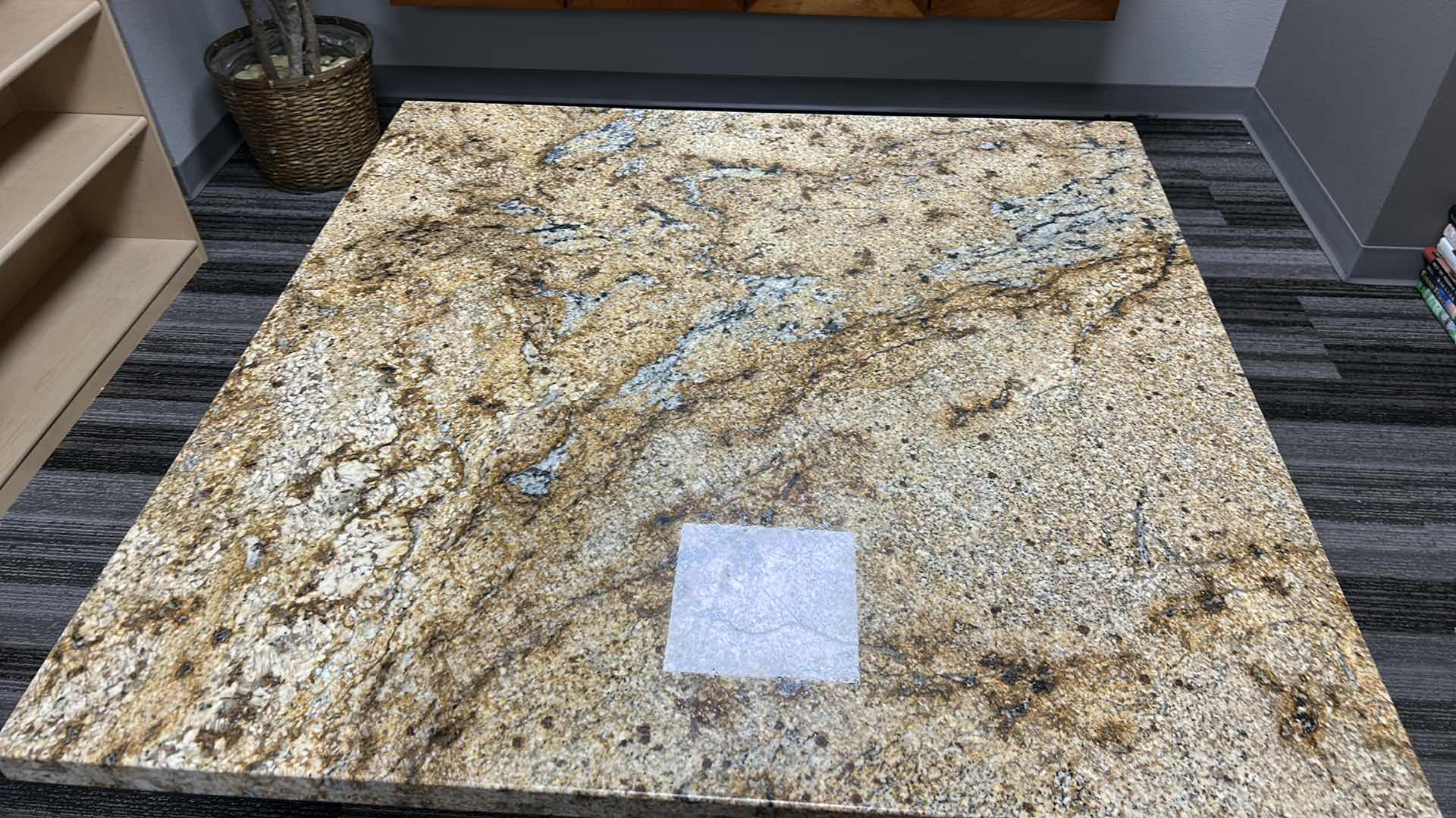 Photo 1 of METAL BASE GRANITE TOP TABLE 42“ x 42“ x H30 1/2“