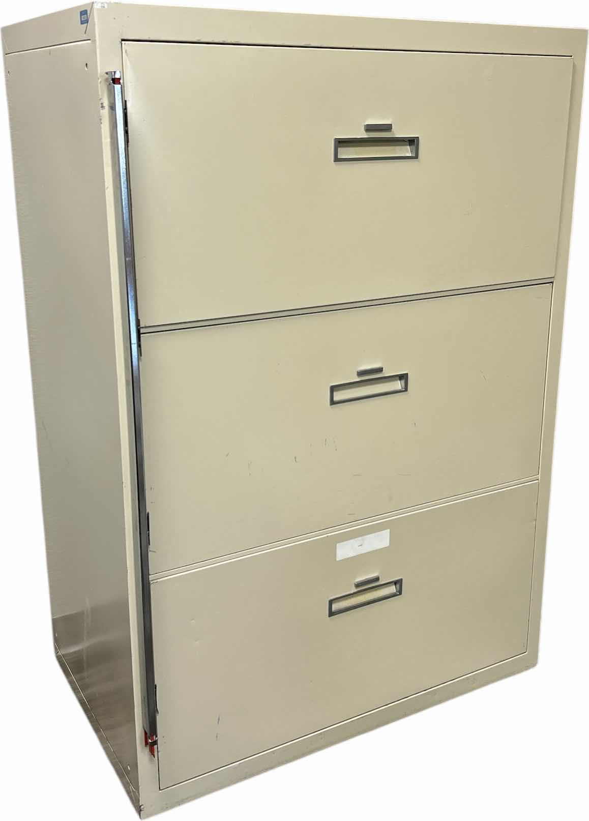 View 1 of VERY HEAVY METAL FILE CABINET a 38 1/2” x 24” x H56”