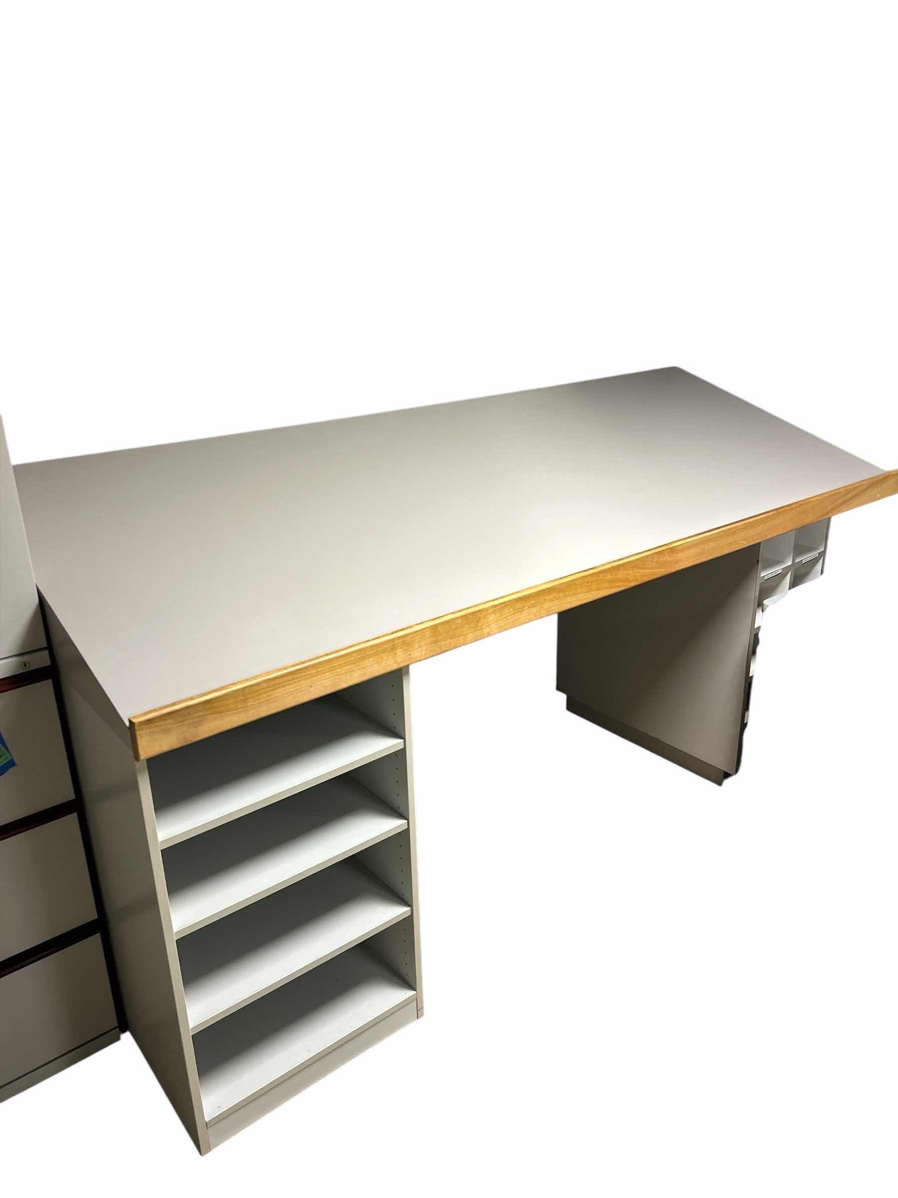 Photo 1 of 3 PC OFFICE DRAWING BOARD 8‘ x 3‘WITH BOTTOM SHELVING H3’