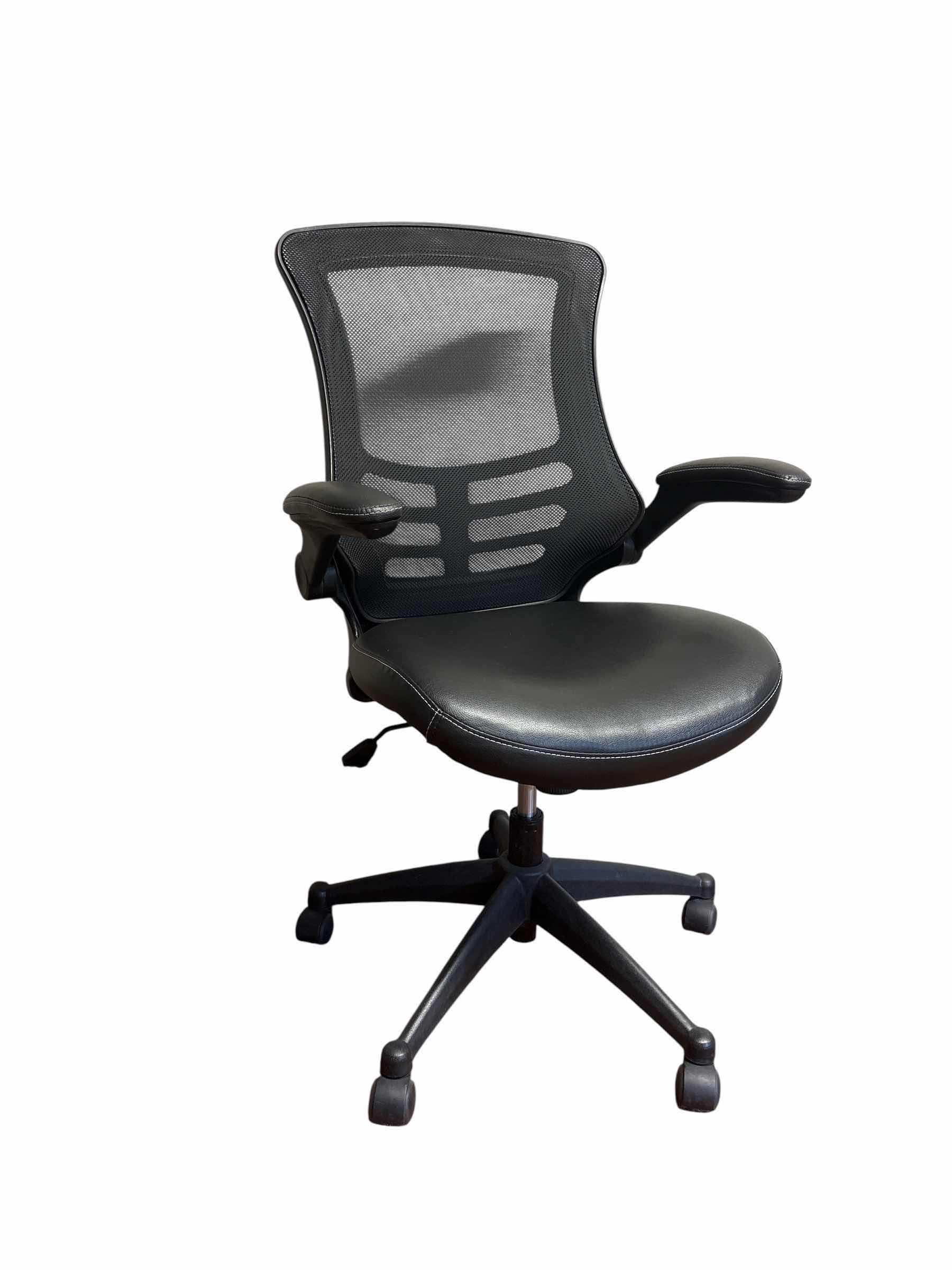 Photo 1 of BLACK TECHNI MOBILI MID BACK MESH ADJUSTABLE ARM CHAIR 