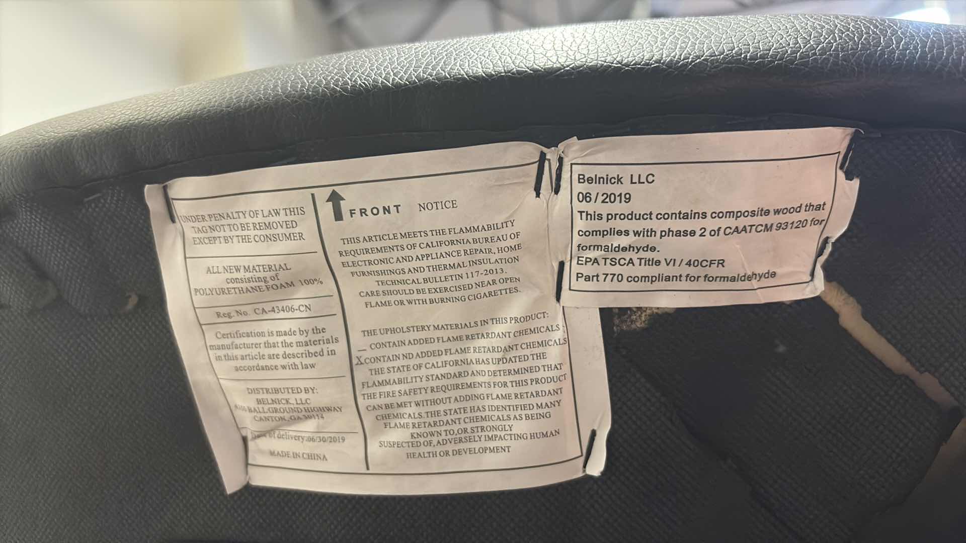 Photo 1 of BLACK TECHNI MOBILI MID BACK MESH ADJUSTABLE ARM CHAIR 