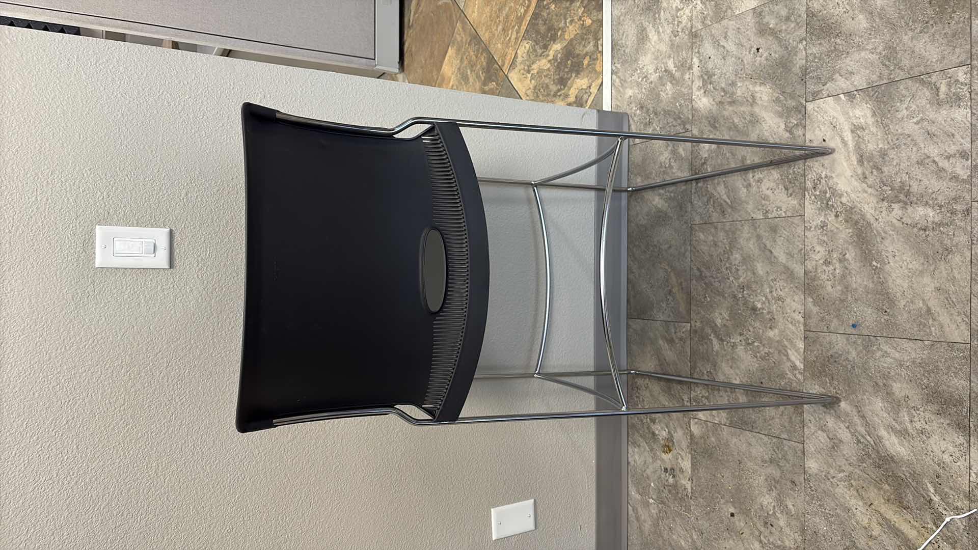 Photo 1 of BLACK OLSON STACKER CHROME BARSTOOL H45"