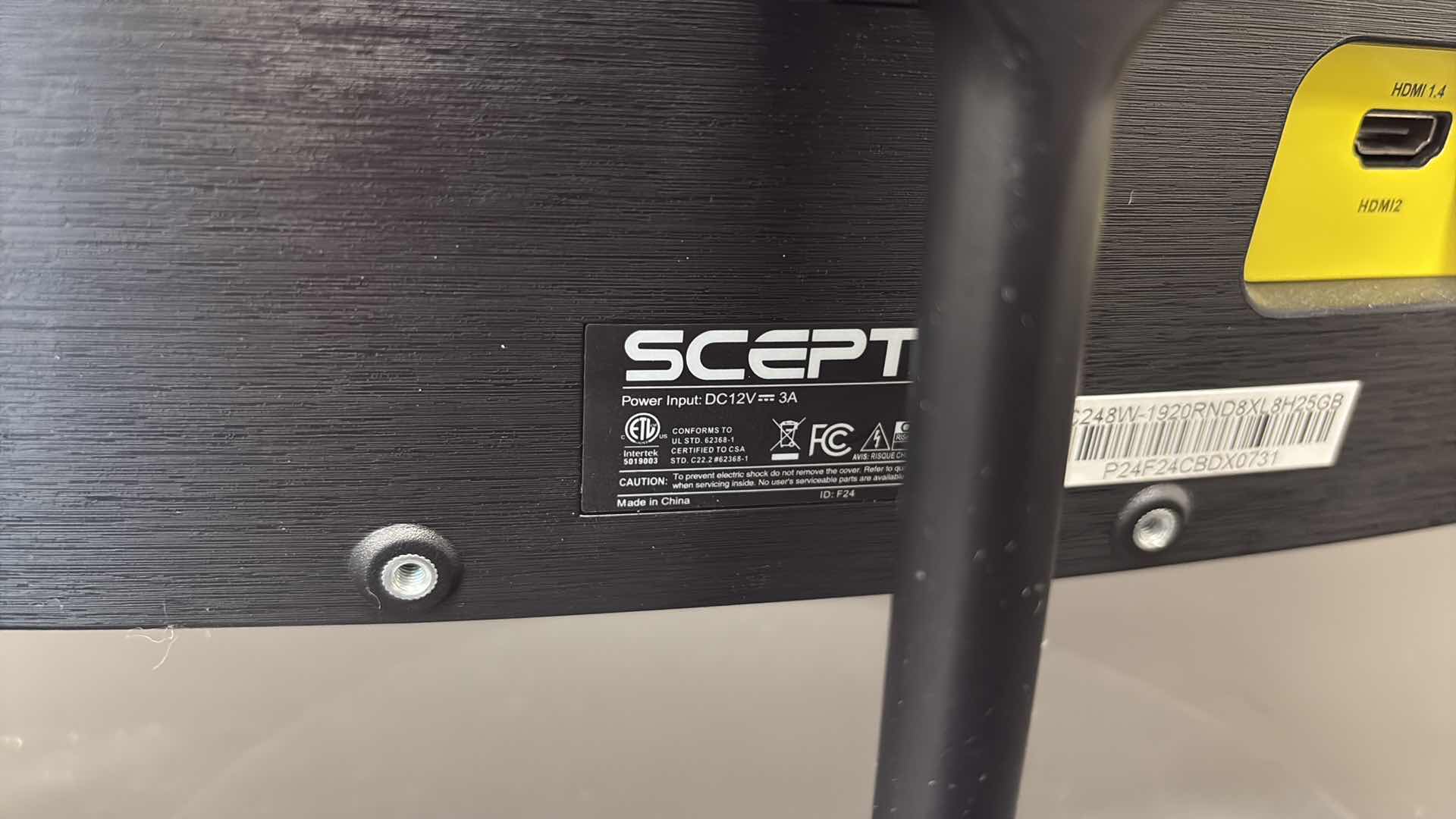 Photo 1 of 25" SCEPTRE CURVED HDMI COMPUTER MONITOR