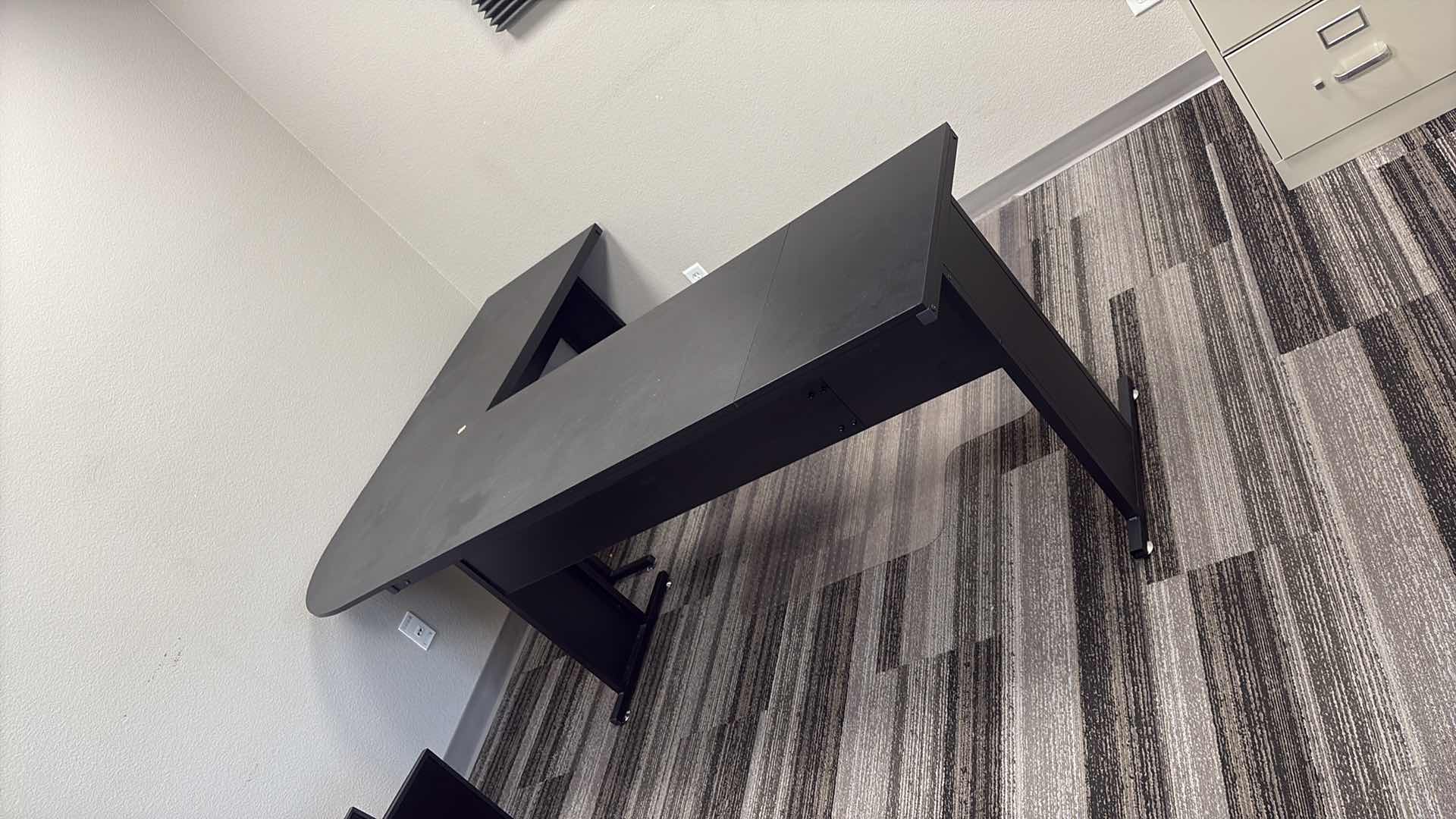 Photo 1 of BLACK L-SHAPED LAMINATE DESK 82” X 62” H30"