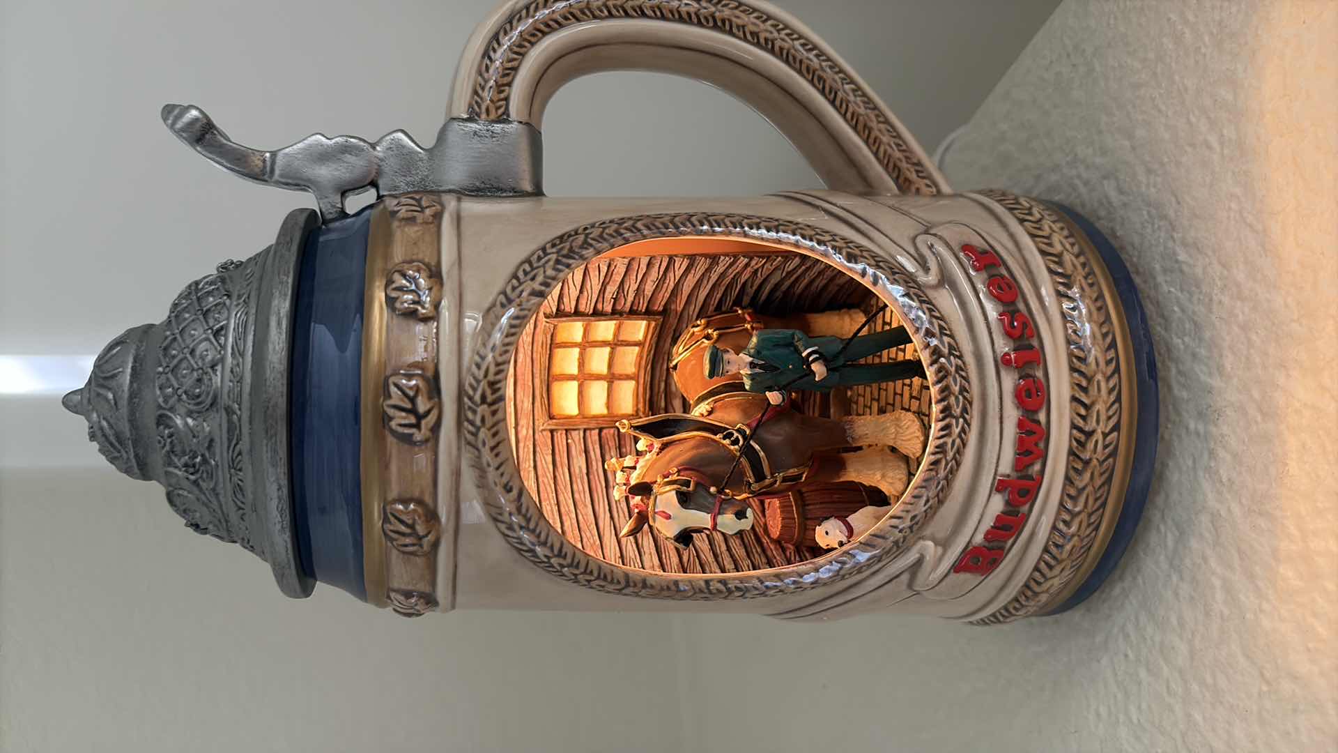 Photo 1 of BUDWEISER KING OF BEERS CLYDESDALE STEIN NITELITE