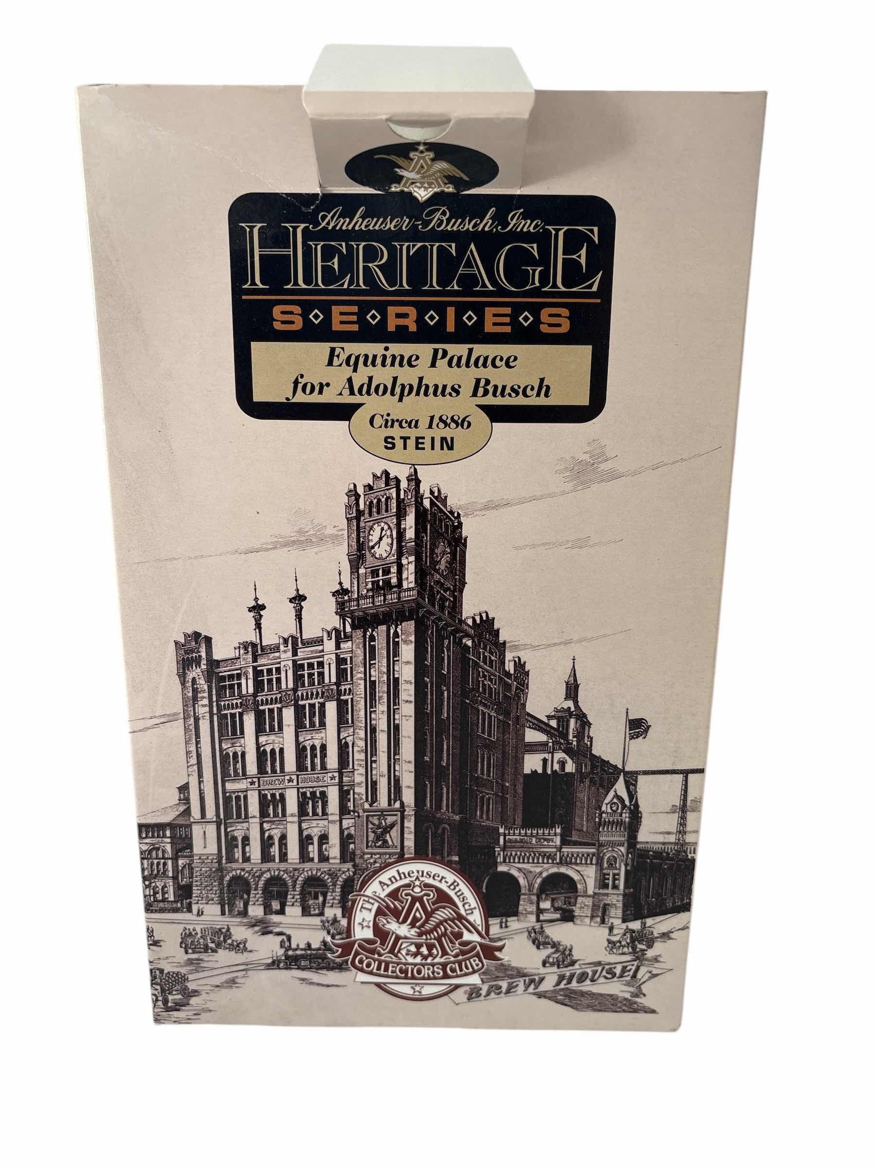 Photo 1 of ANHEUSER BUSCH HERITAGE SERIES “EQUINE PALACE FOR ADOLPHUS BUSCH STEIN