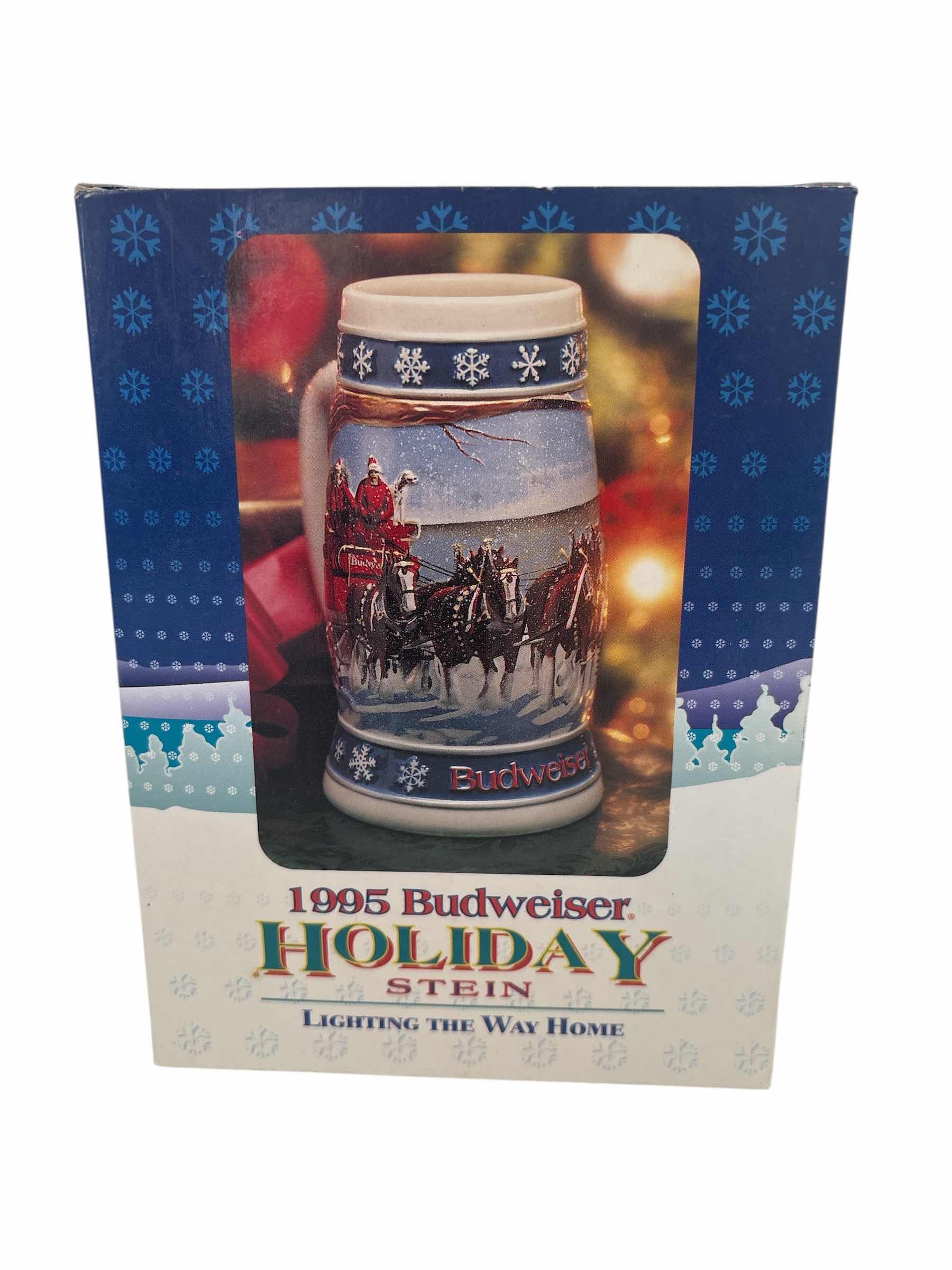 Photo 1 of 1995 BUDWEISER HOLIDAY STEIN “LIGHTING THE WAY HOME “