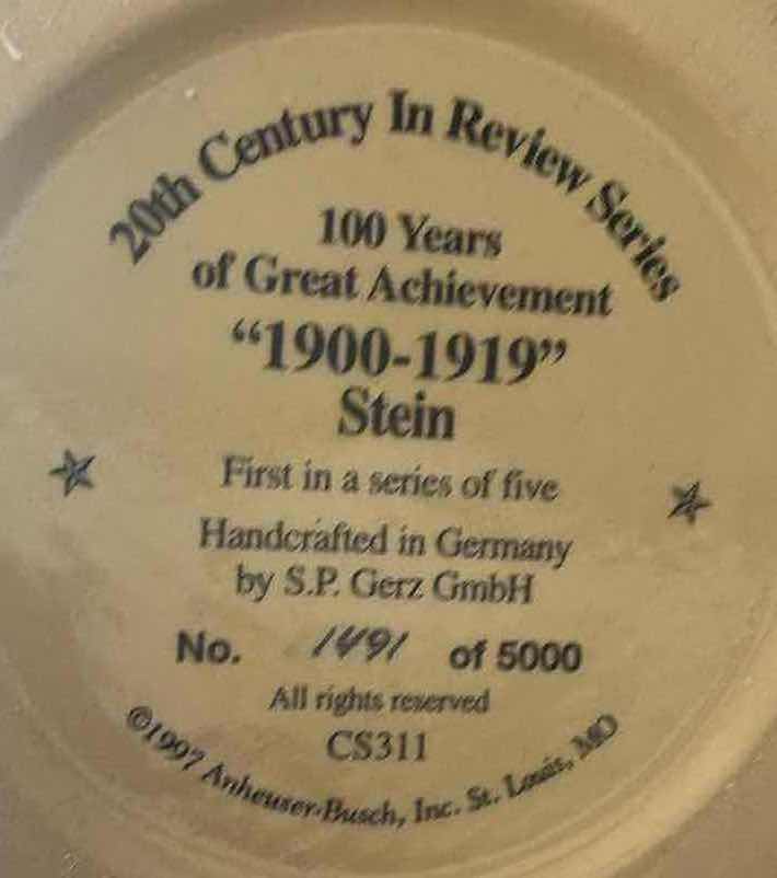 Photo 1 of ANHEUSER BUSCH “ORVILLE AND WILBUR WRIGHT” STEIN