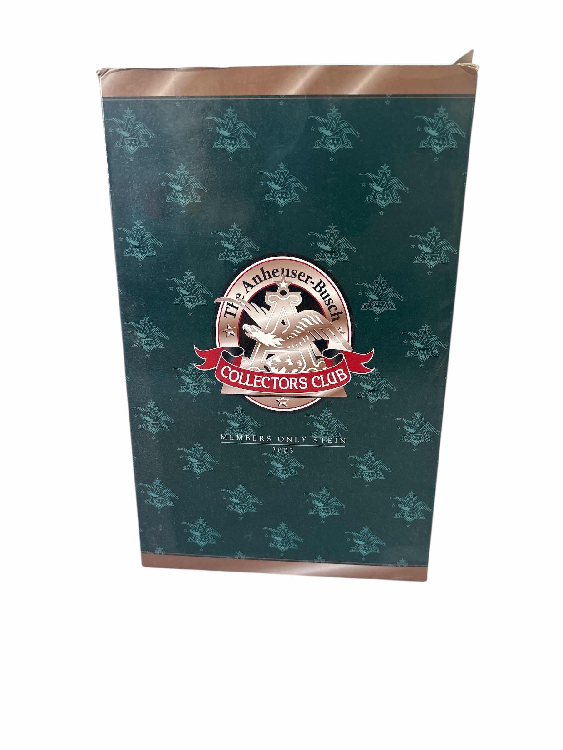 Photo 1 of 2003 ANHEUSER BUSCH COLLECTORS CLUB STEIN “GRANTS FARM BAUERNHOF” COA