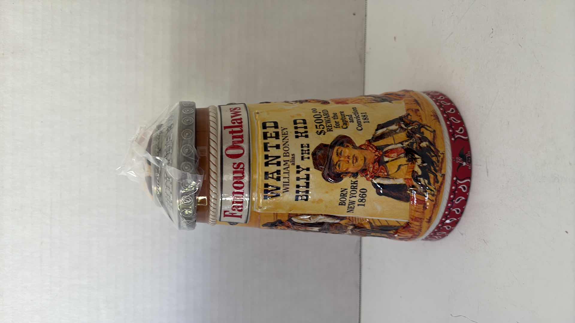 Photo 1 of 2003 ANHEUSER BUSCH FAMOUS OUTLAWZ “BILLY THE KID” COLLECTORS STEIN