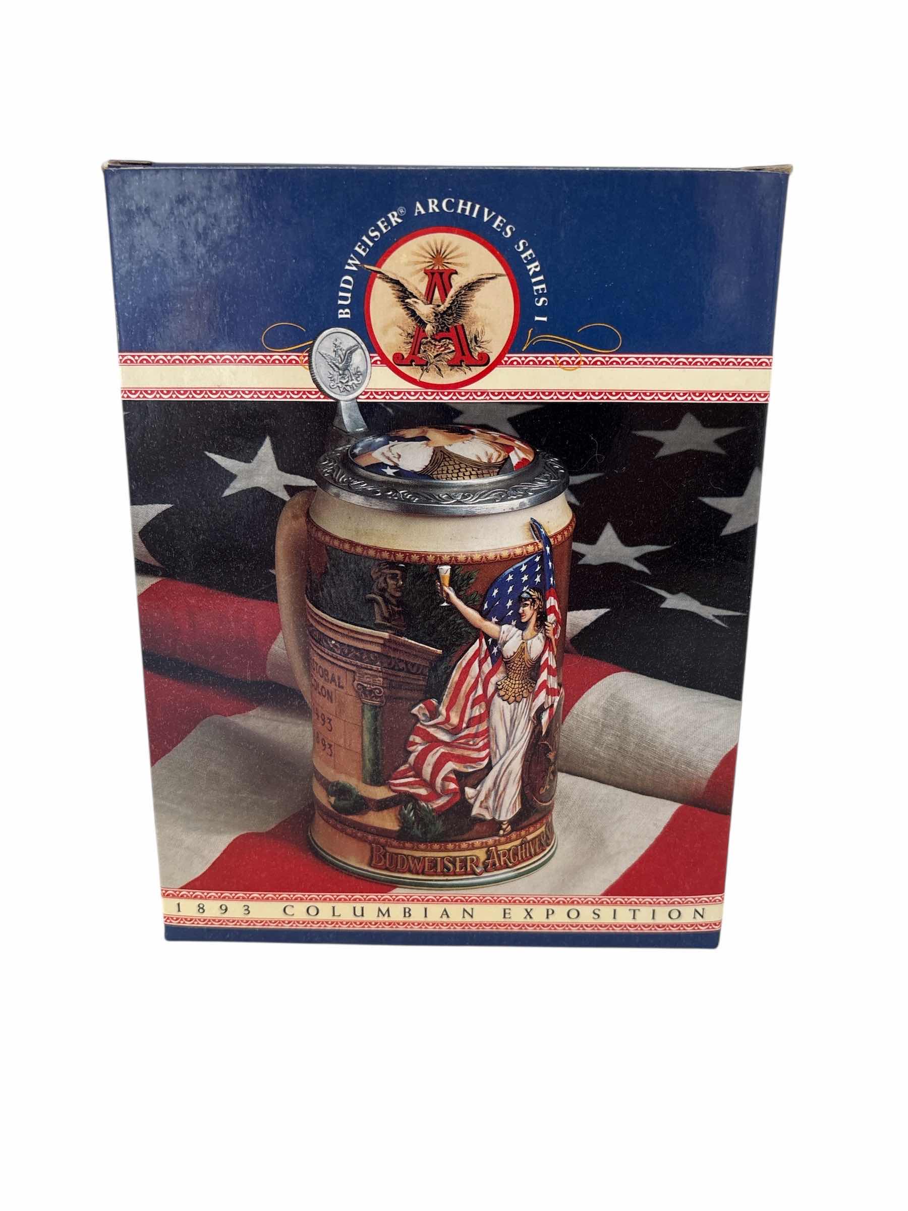 View 1 of BUDWEISER ARCHIVES SERIES 1 1893 COLUMBIAN EXPOSITION STEIN