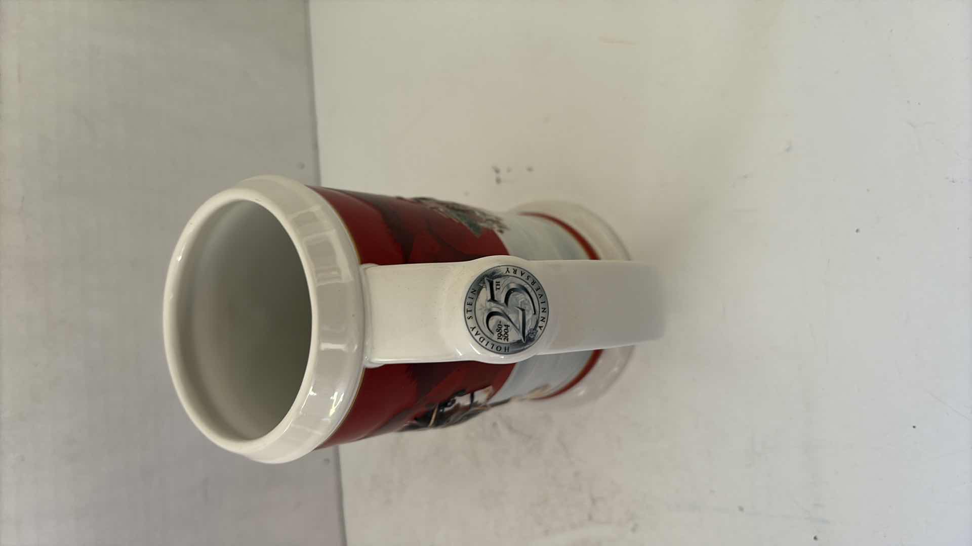 Photo 1 of BUDWEISER HOLIDAY STEIN 1980 -2004 25TH ANNIVERSARY