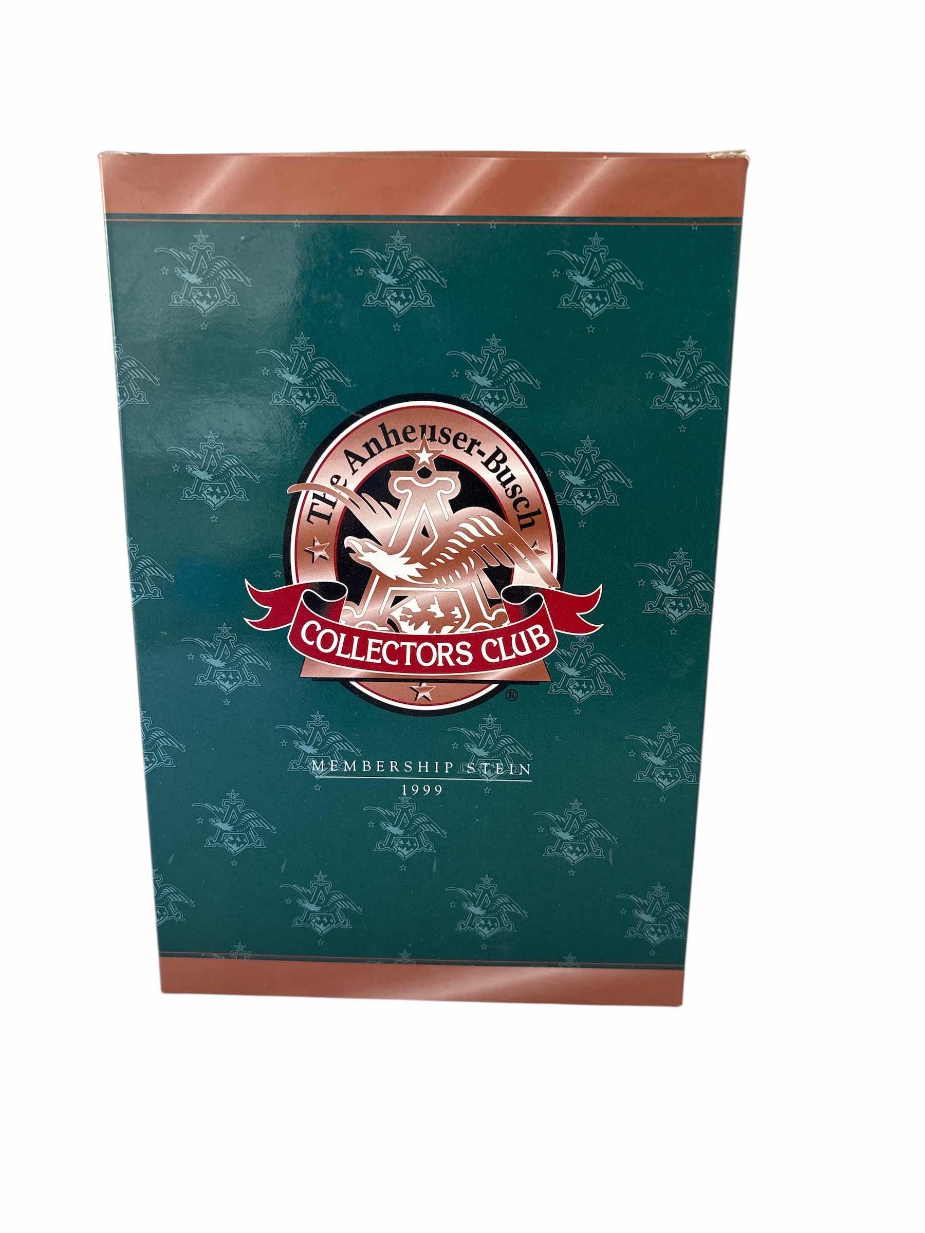 Photo 1 of 1999 ANHEUSER BUSCH COLLECTORS CLUB STEIN “THE GOLDEN AGE OF BREWING CIRCA  1889” COA