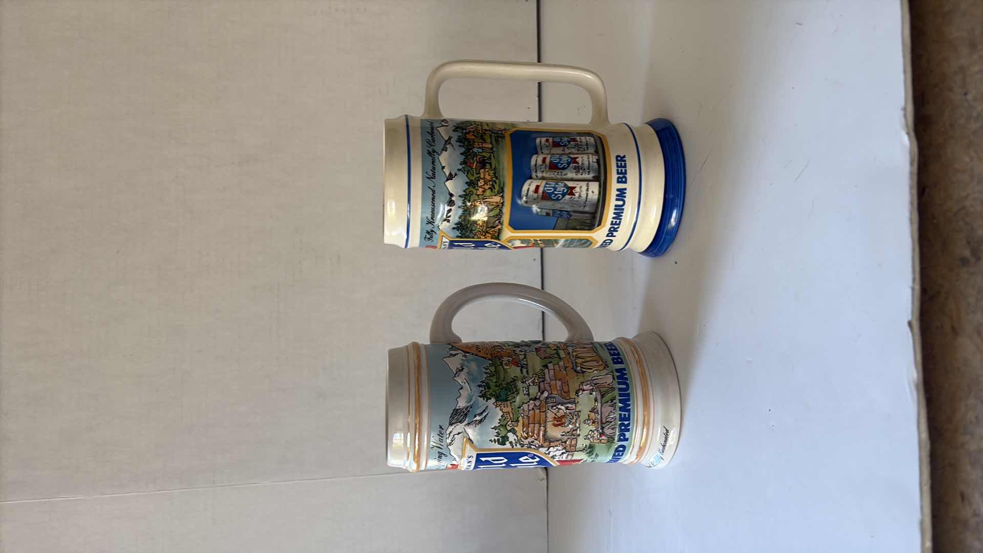 Photo 1 of HEILEMANS OLD STYLE BEER STEINS