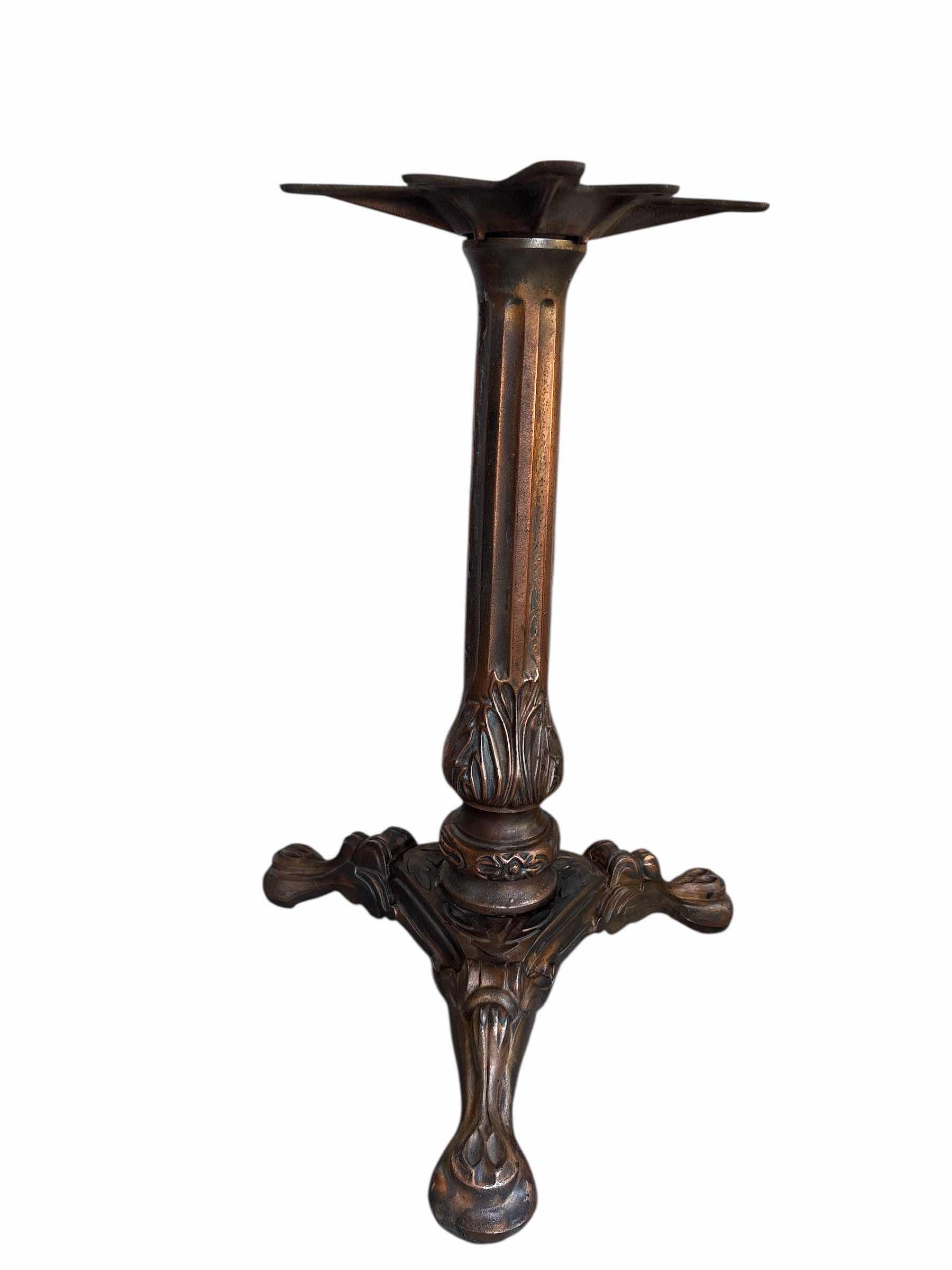 Photo 1 of ANTIQUE CAST IRON PEDESTAL TABLE STAND H29"